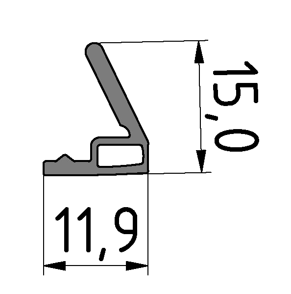 Panel-Fixing Strip D30, grey