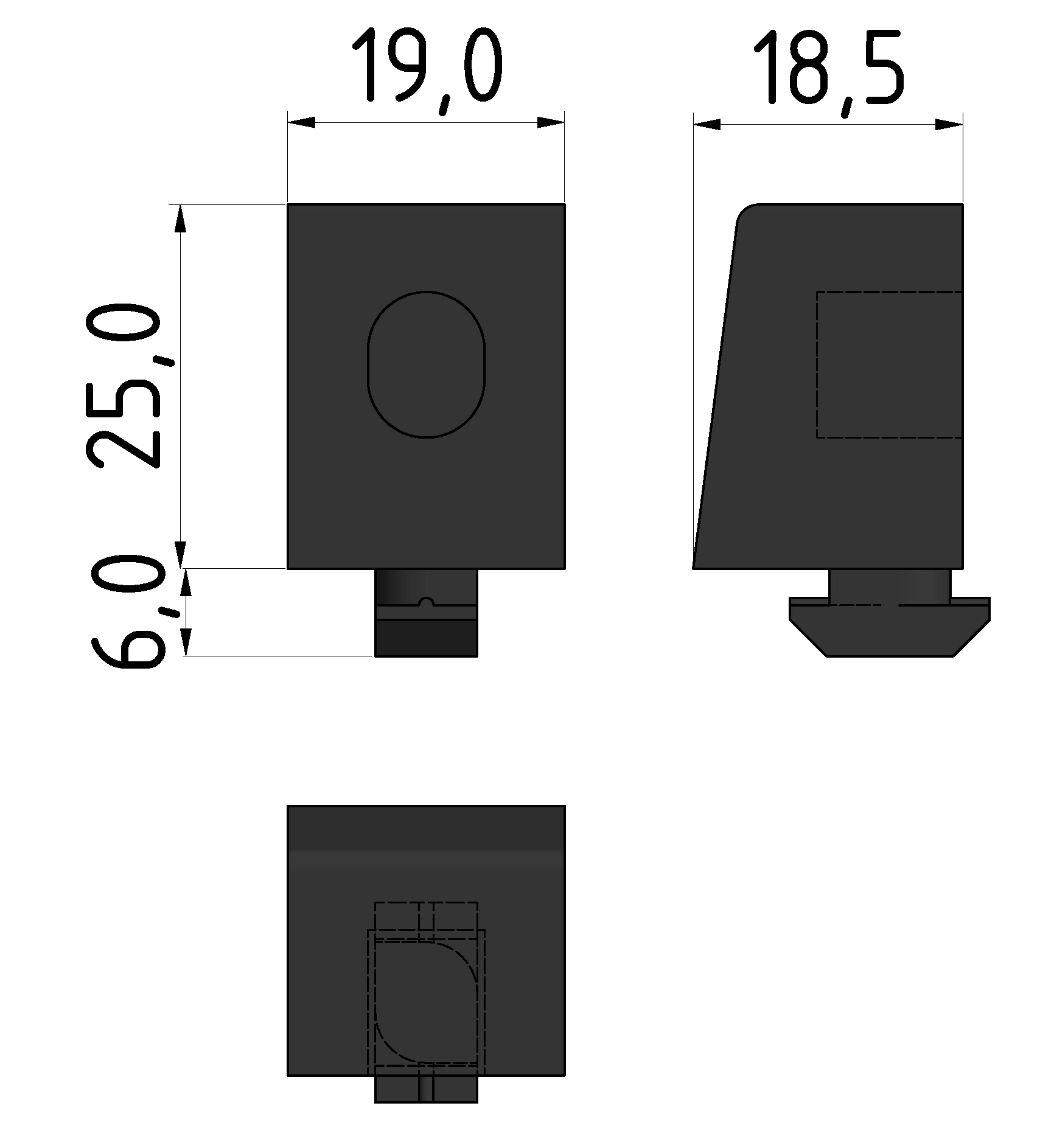 Uniblock 830 PA, schwarz