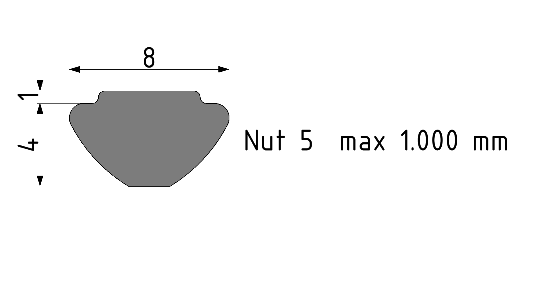 Nutensteinprofil V 5