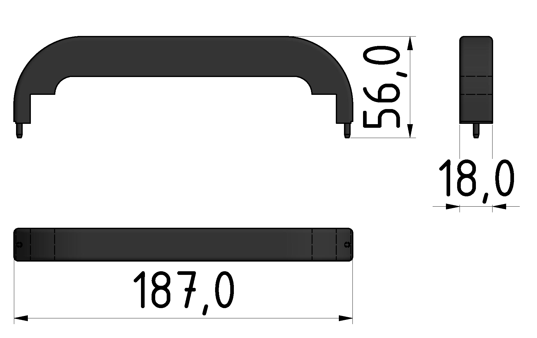 Abdeckkappe Handgriff PA 160, schwarz