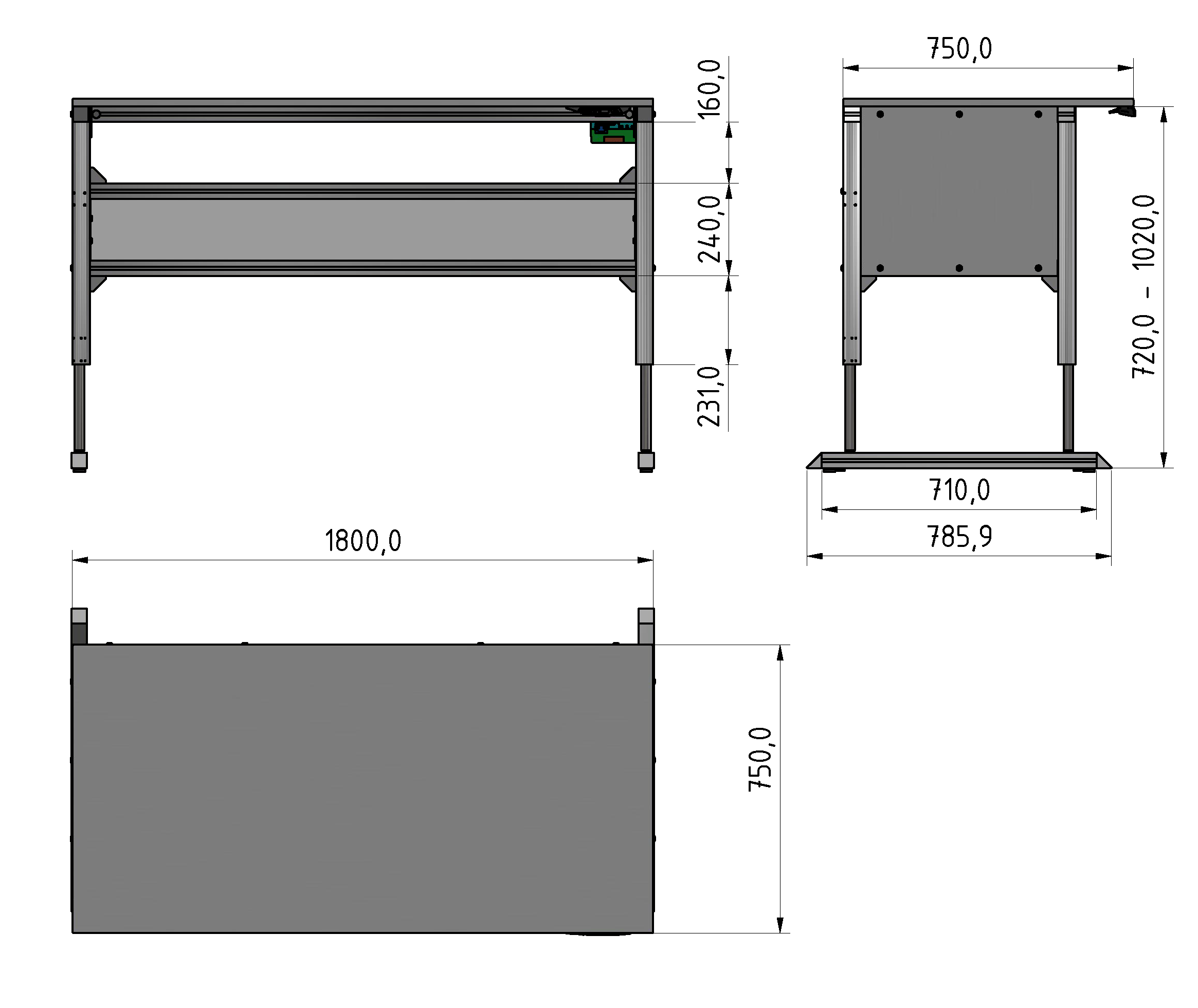 Basic Line ergo Worktable