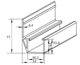 Roller Conveyor Guide Rail slim ESD-D28 St