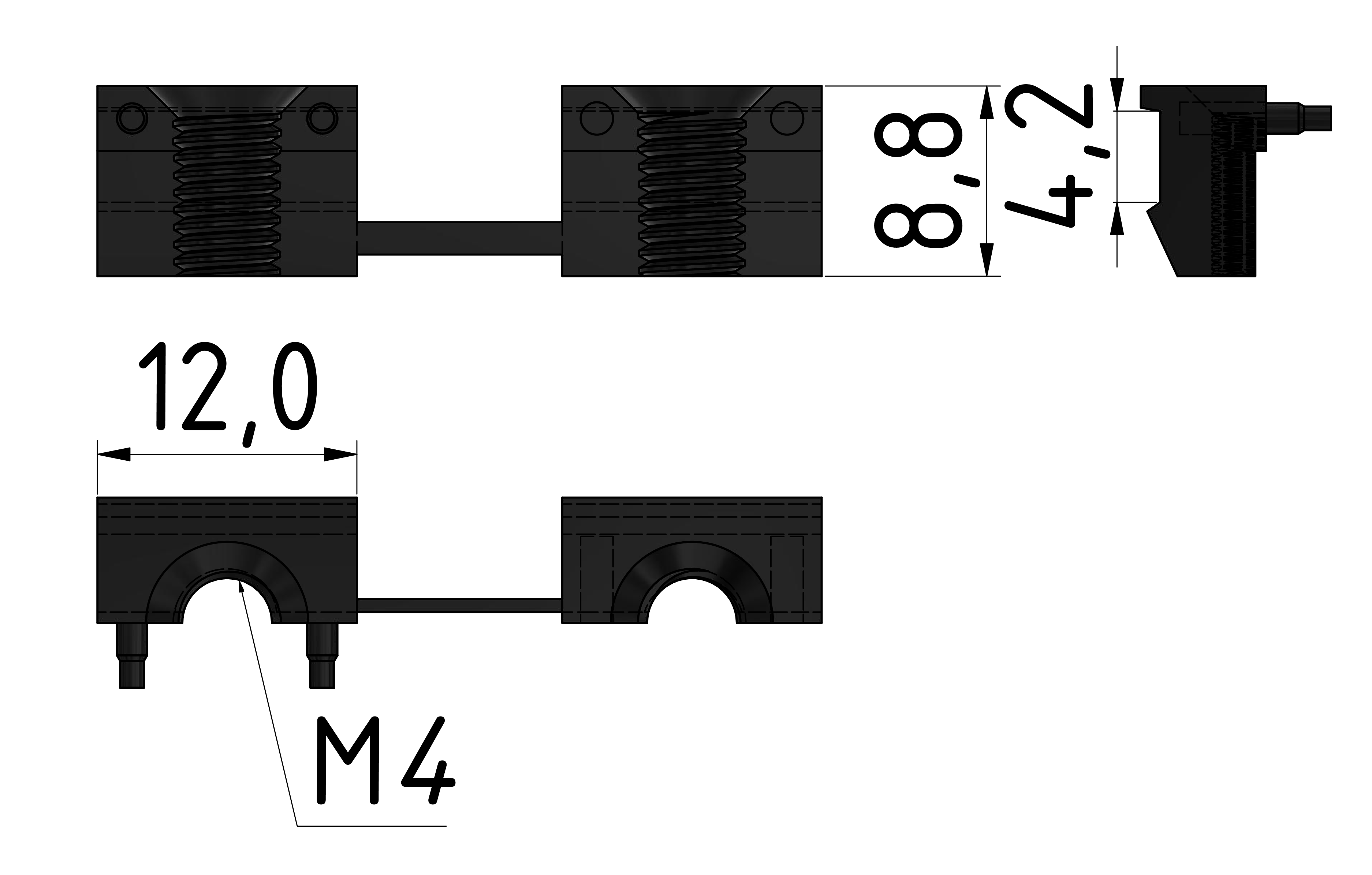  Spread Nut M4, black-10