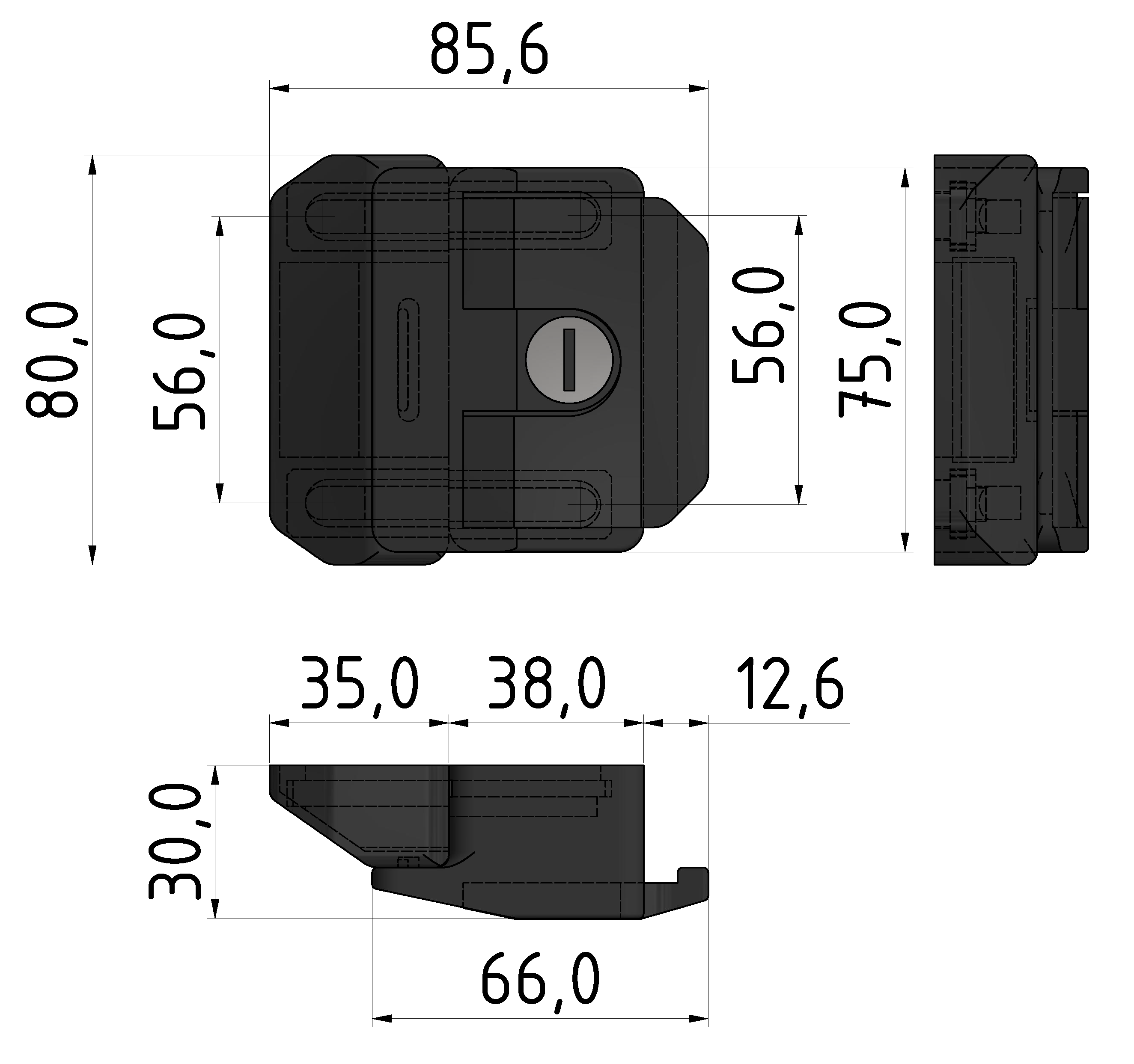 Door Lock 6-8 Zn Different keys