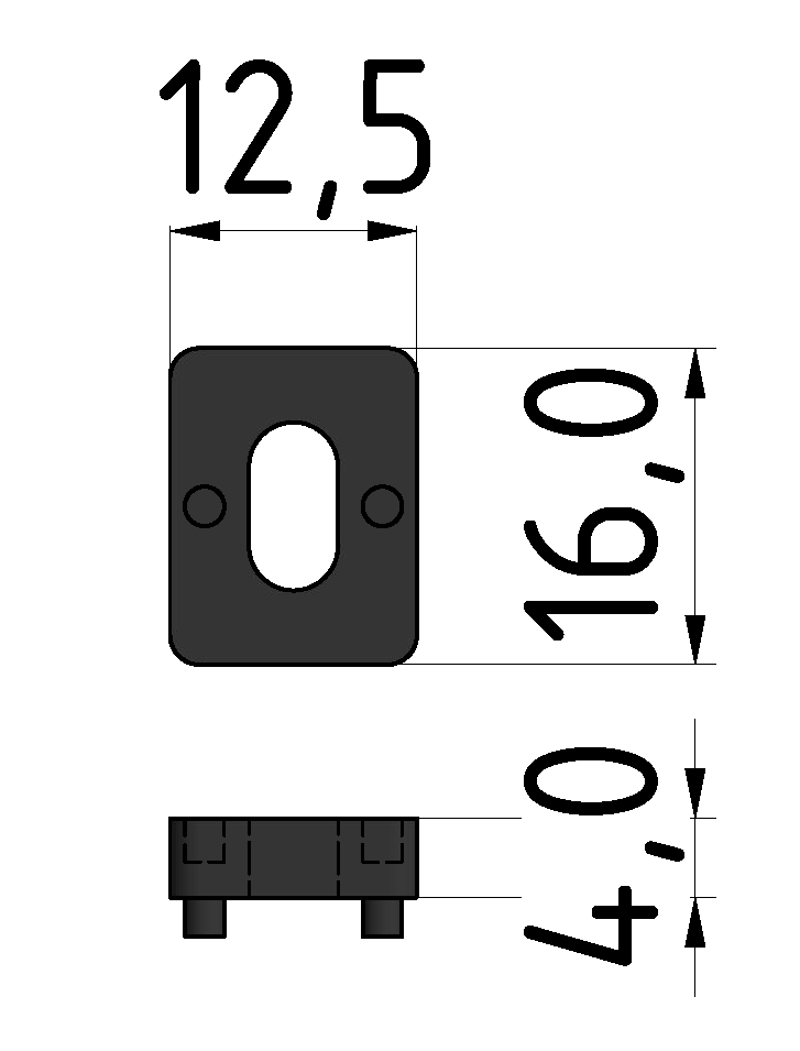 Clamp-Block Spacer 5 4mm, black-5