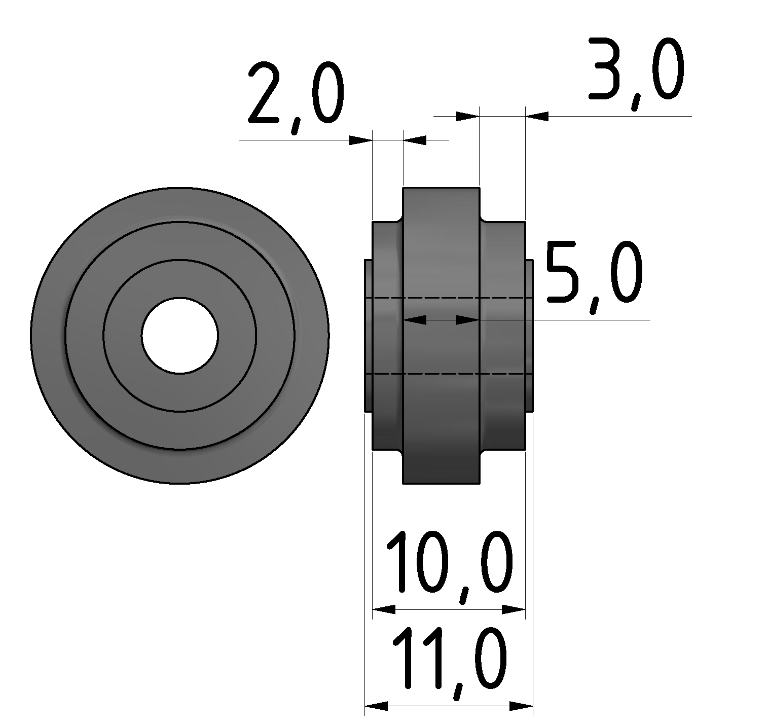 Rolle 5, schwarz