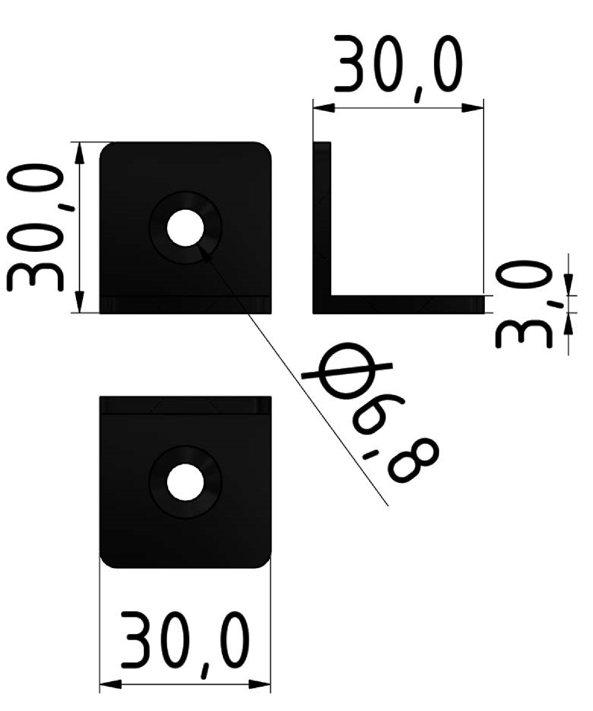 Angle Bracket 30 ST, black-8