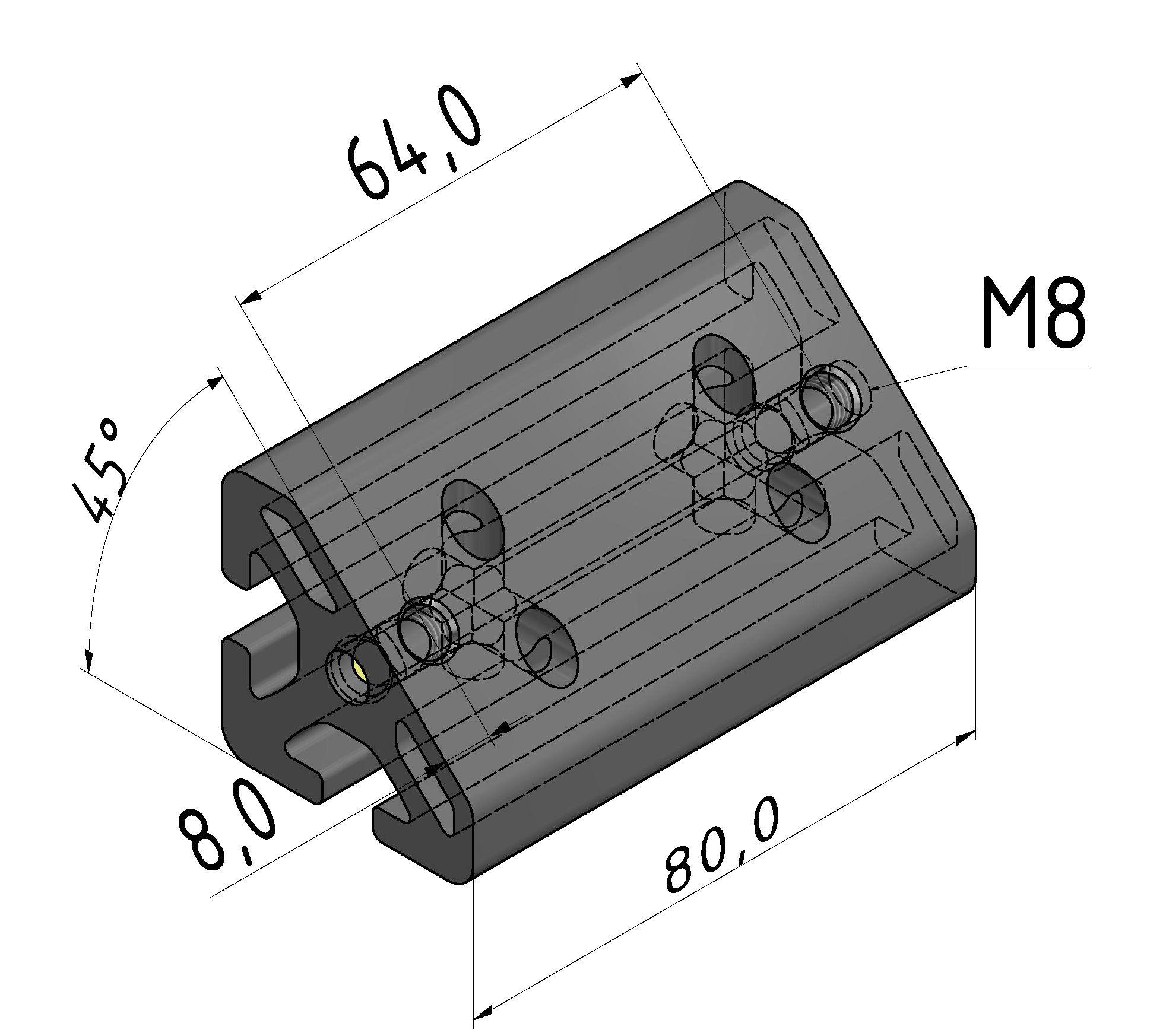 Angle Element 8 T1-80, natural