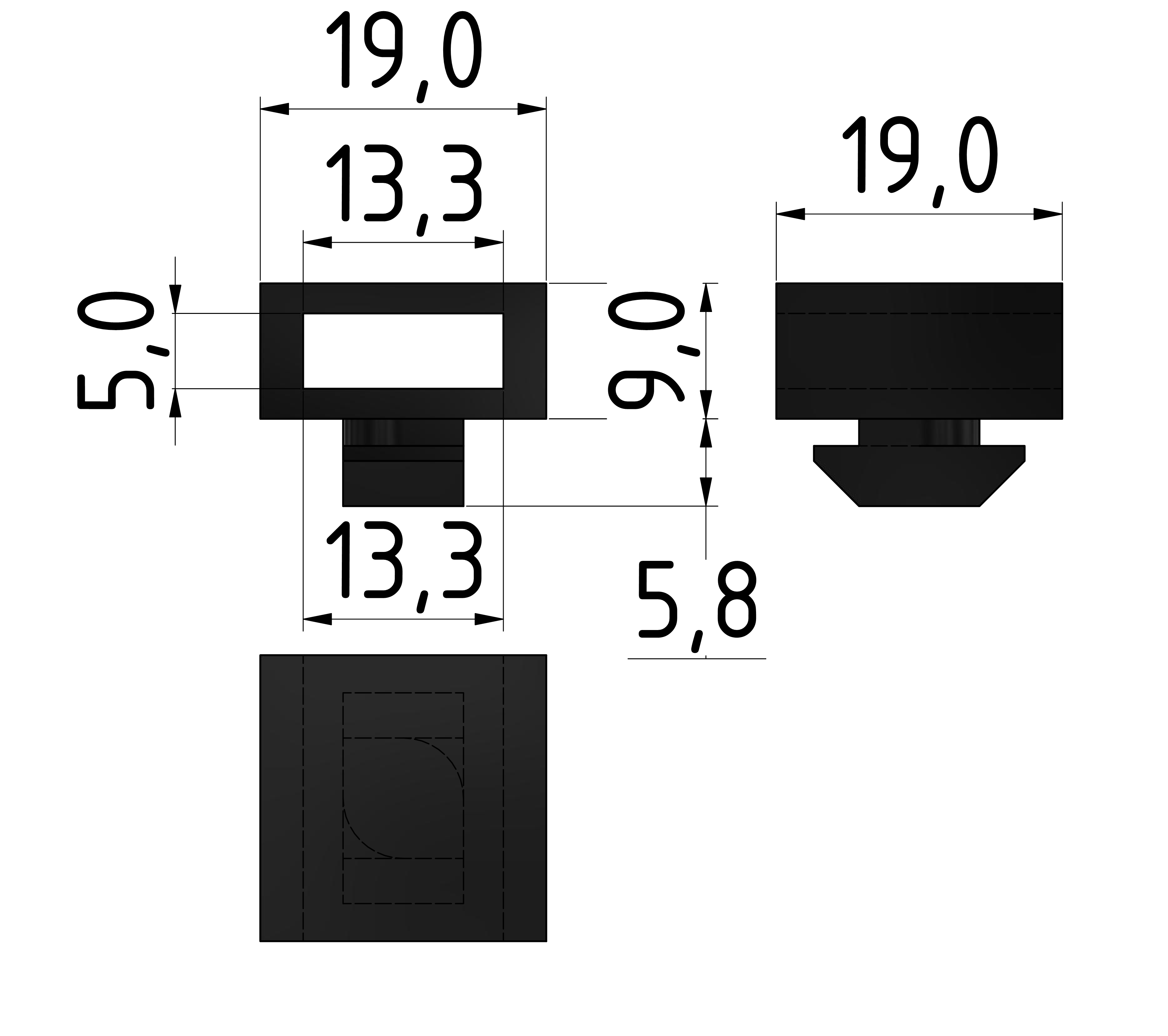 Cable Binding Block PA, black-8