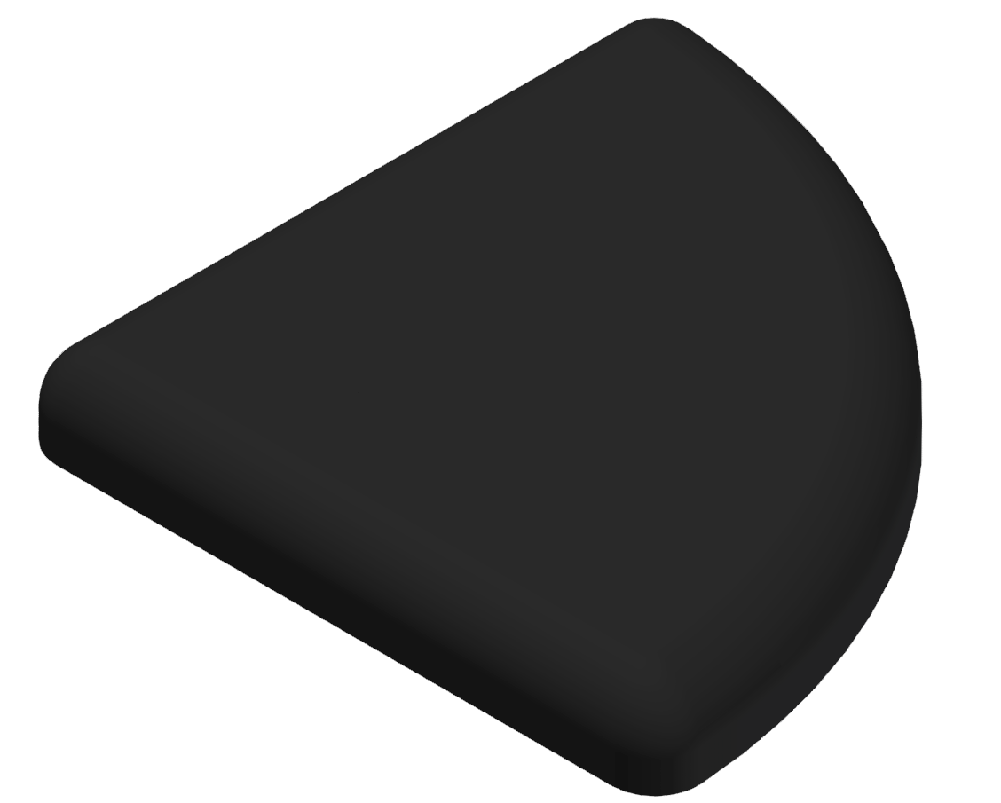 Cap 830 30x30 R90°, black