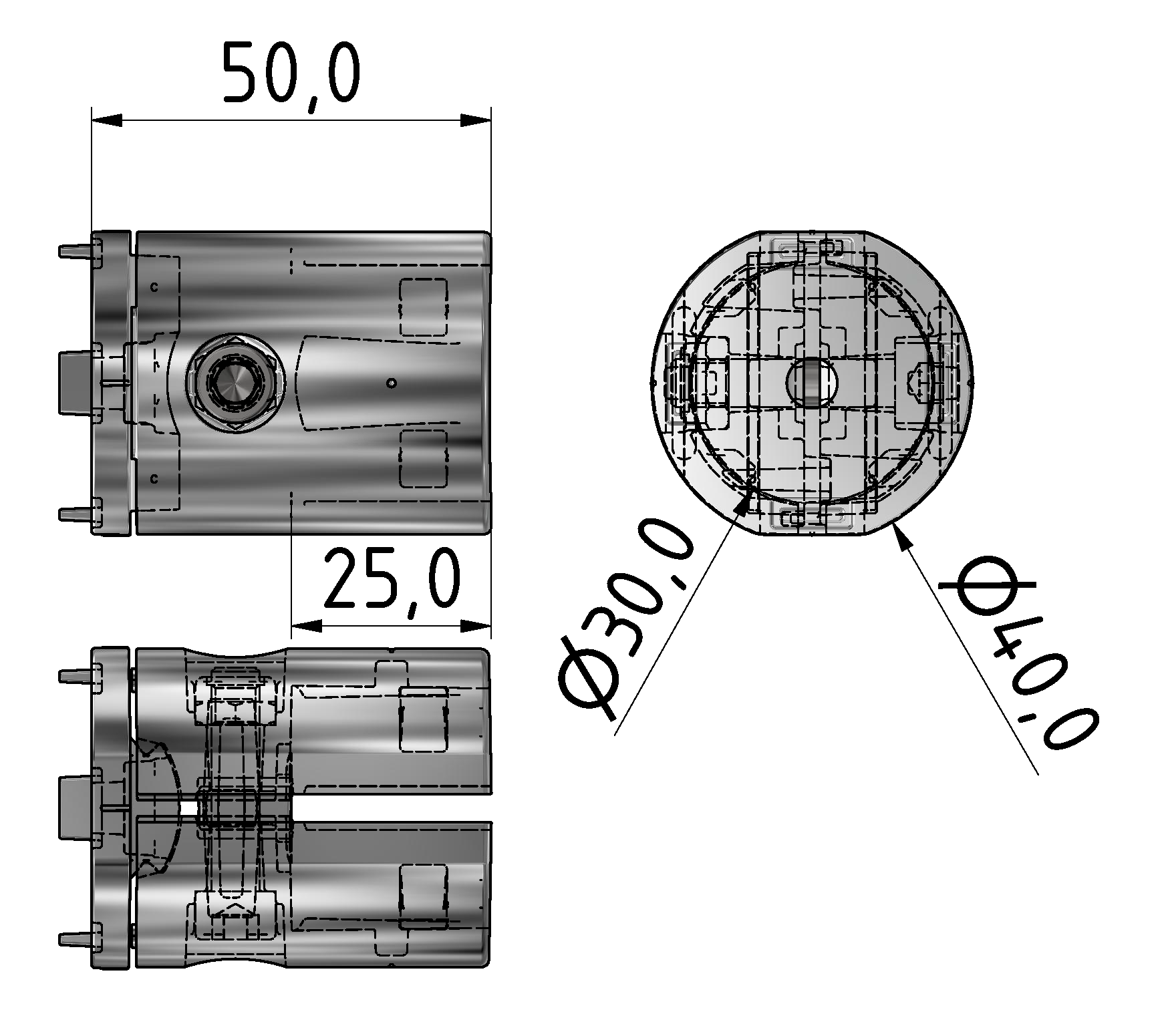 End Connector 8 D30-90°