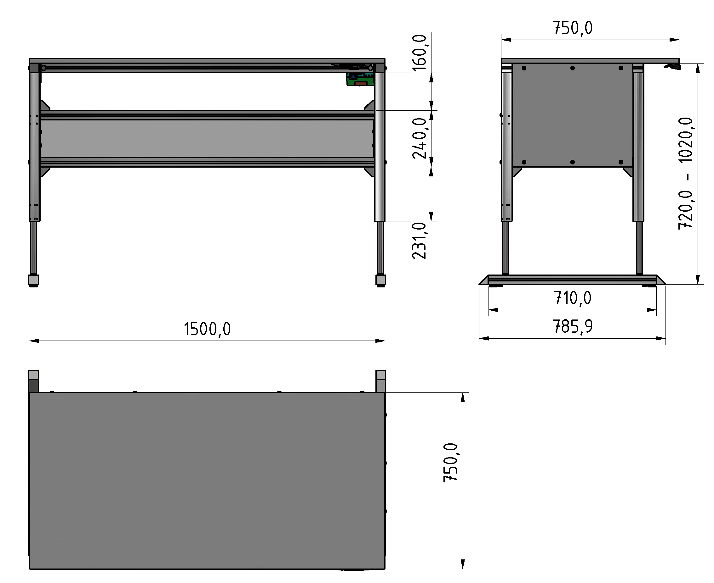 Basic Line ergo Worktable