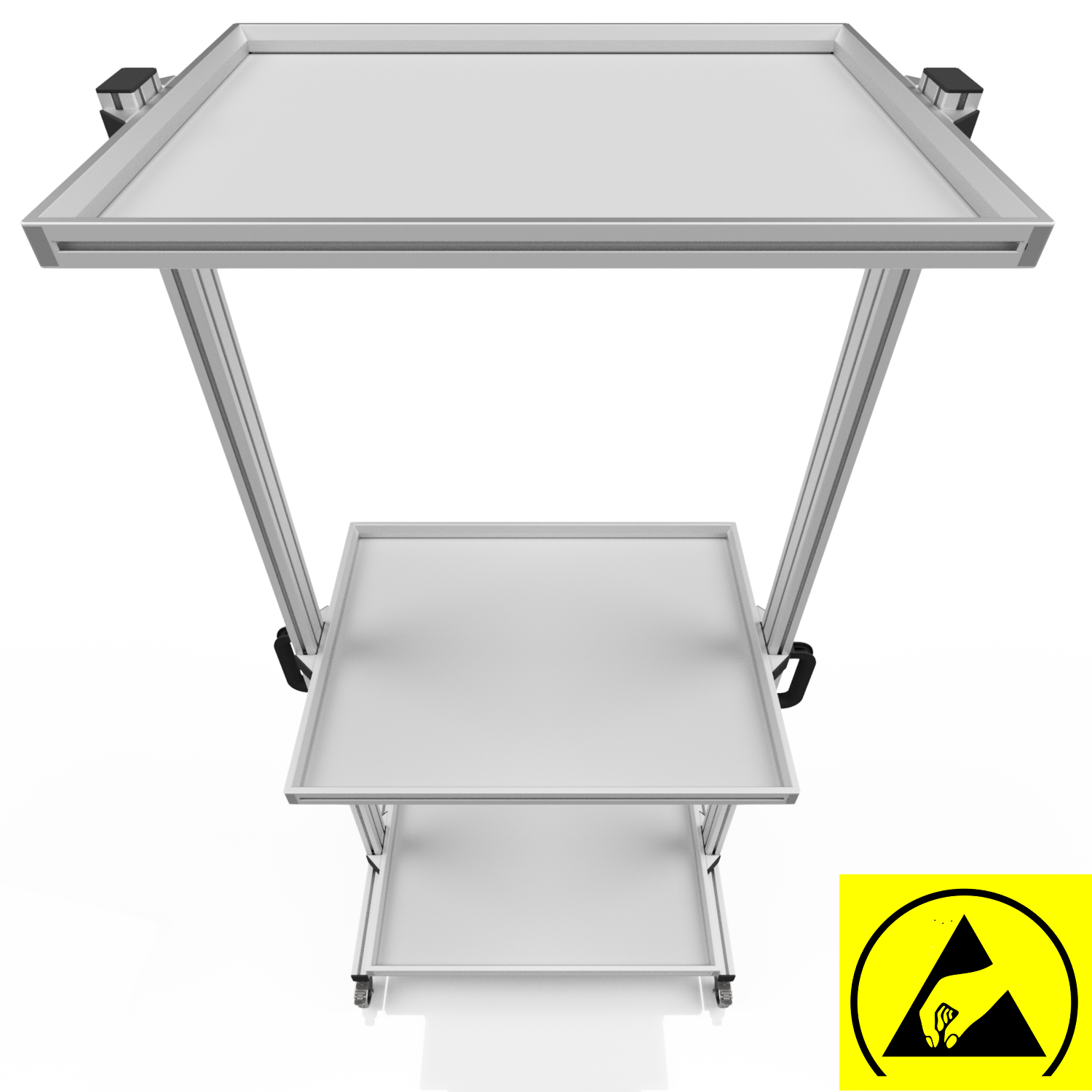 ESD Systemwagen für Eurobehälter 80 x 60 H 200 cm ohne Auszug 