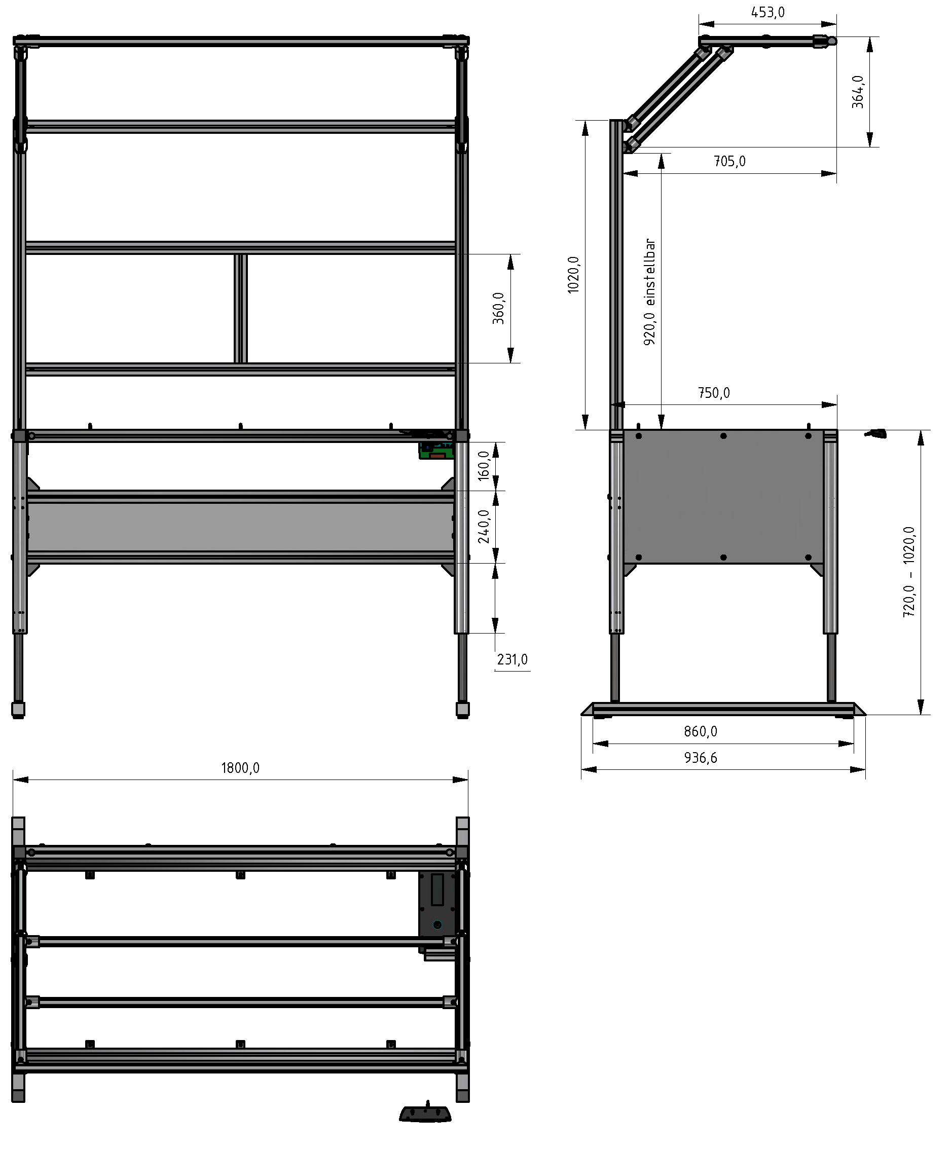 Basic Line ergo plus table frame