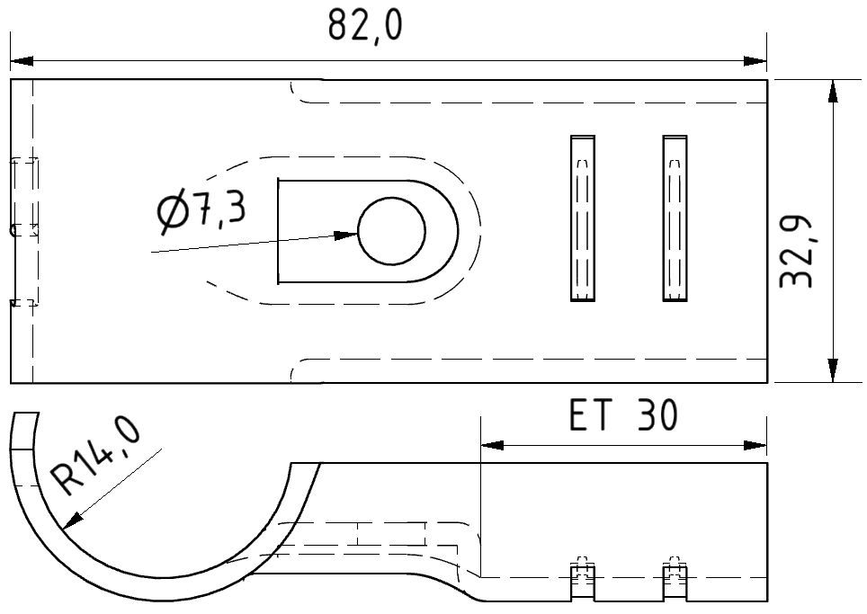 Grundverbinder einseitig, vernickelt