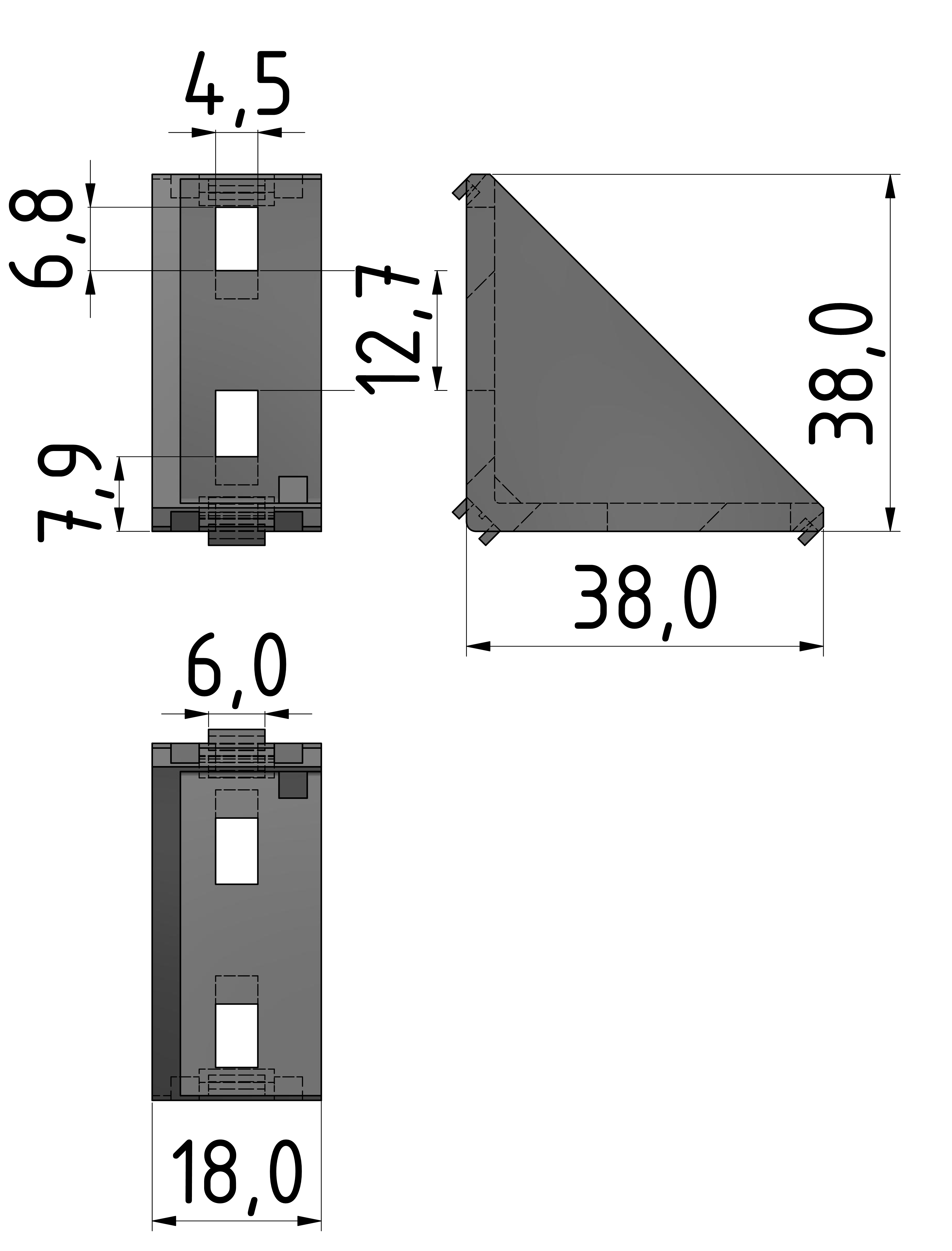 Angle Bracket 20x40 - 6