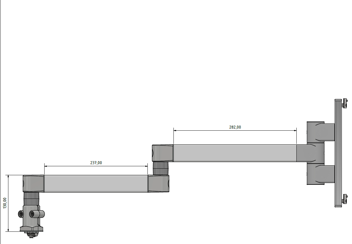 Double Pivot Arm 8 695 with Height Adjuster 8 240