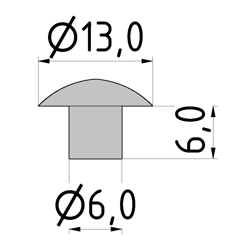 Abdeckkappe 6 D5,5, grau