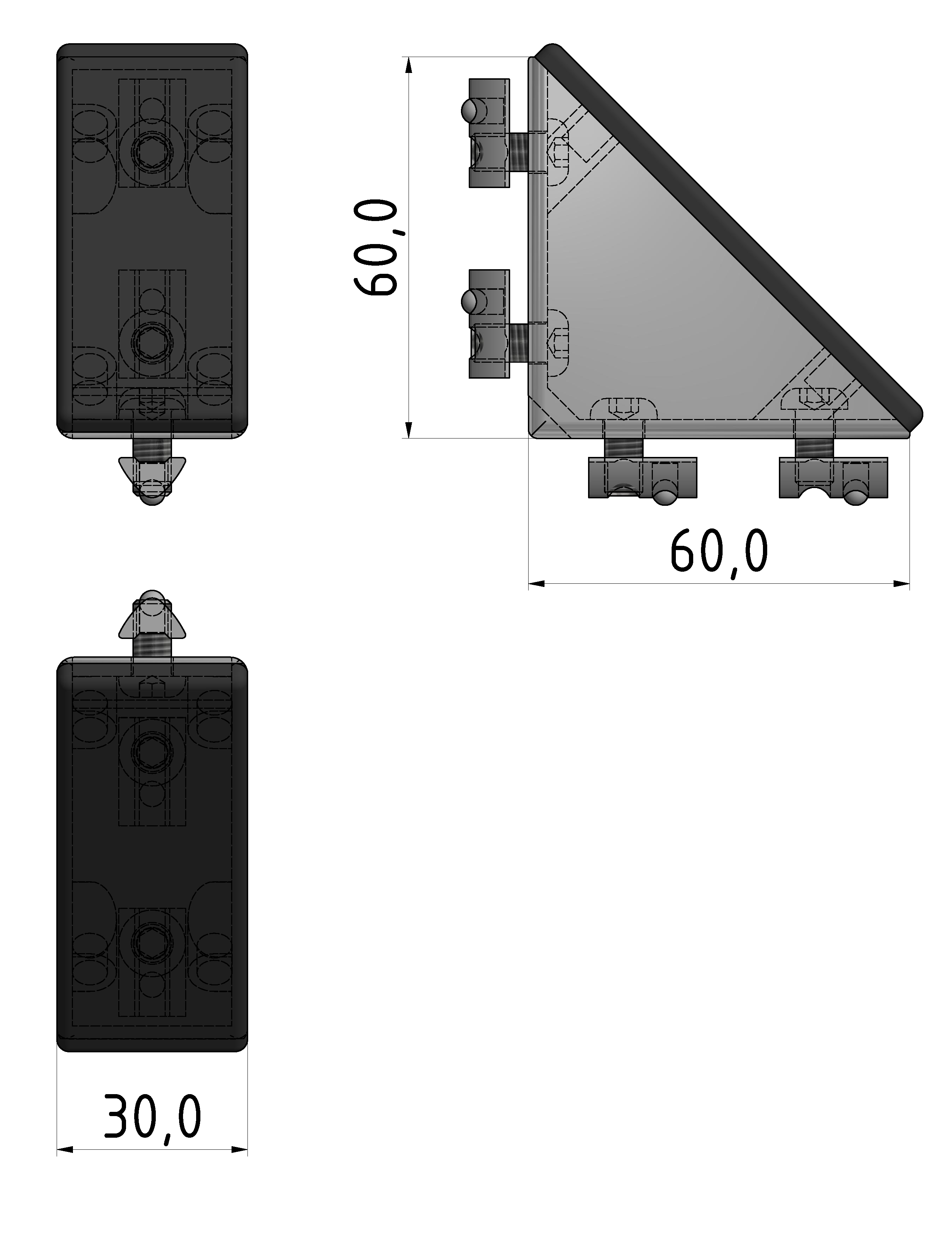 Angle Bracket  Set 6 60x60