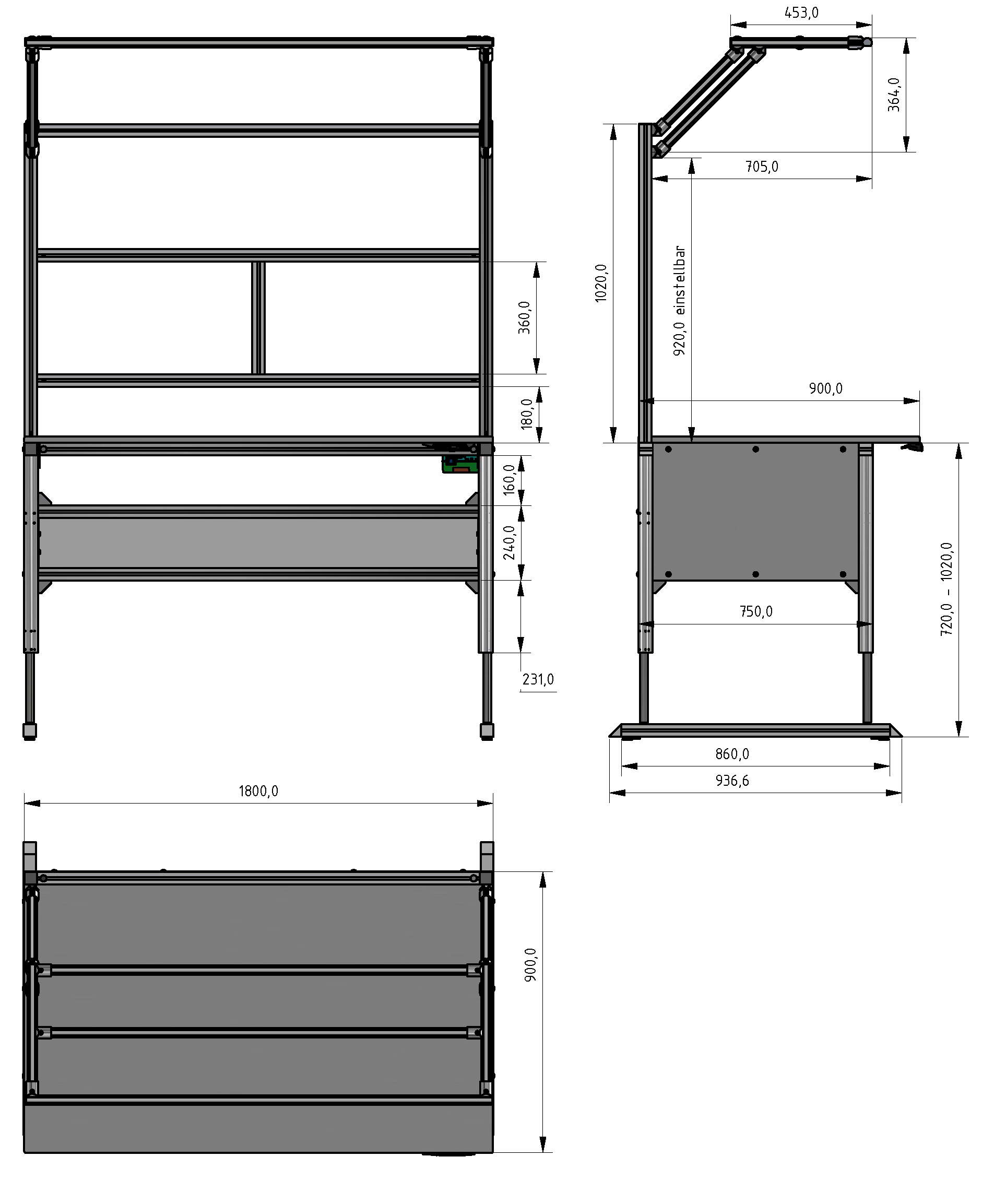 Basic Line ergo plus worktable