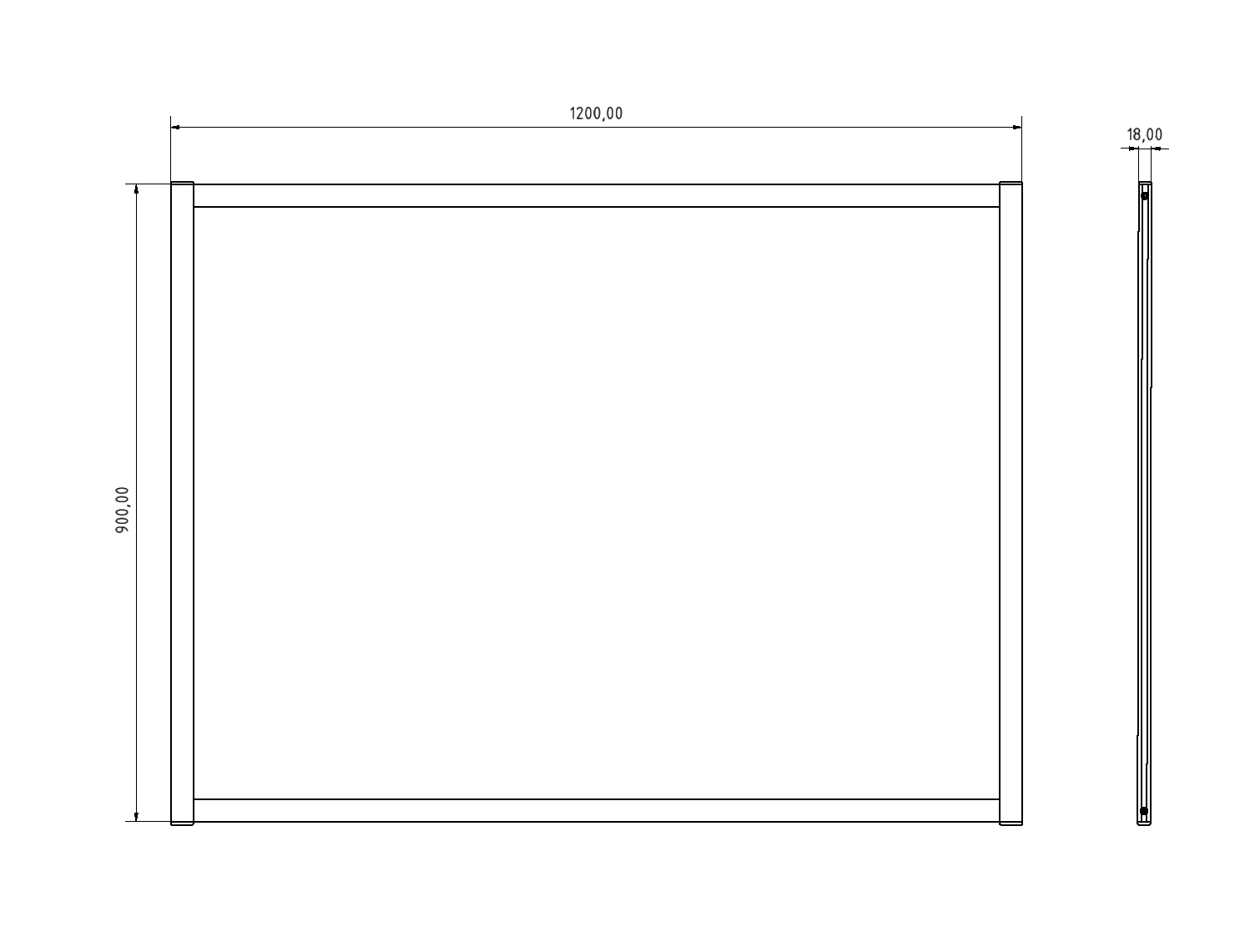 White Board 1200x900 magnetisch