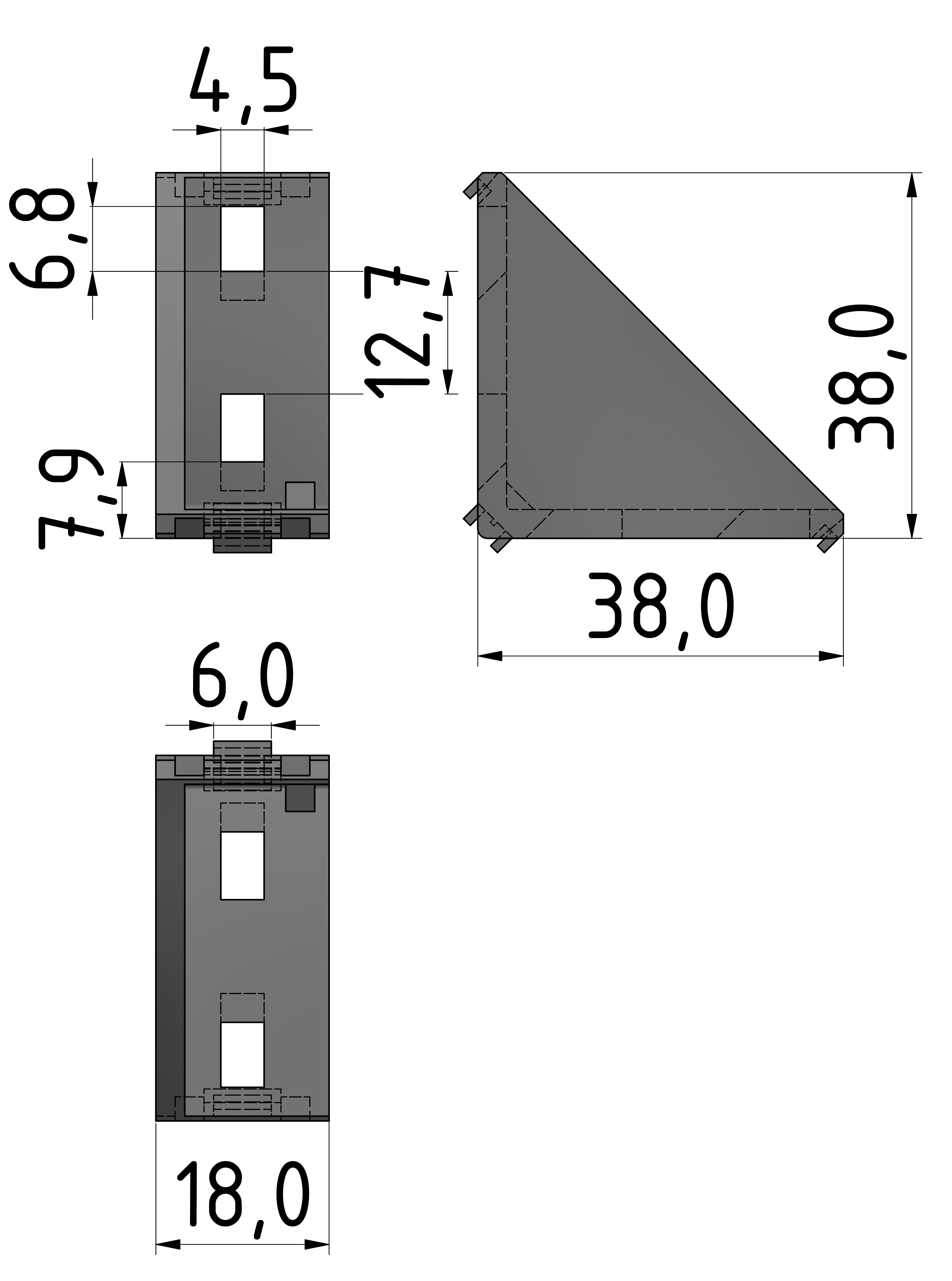 Angle Bracket 20x40 - 6