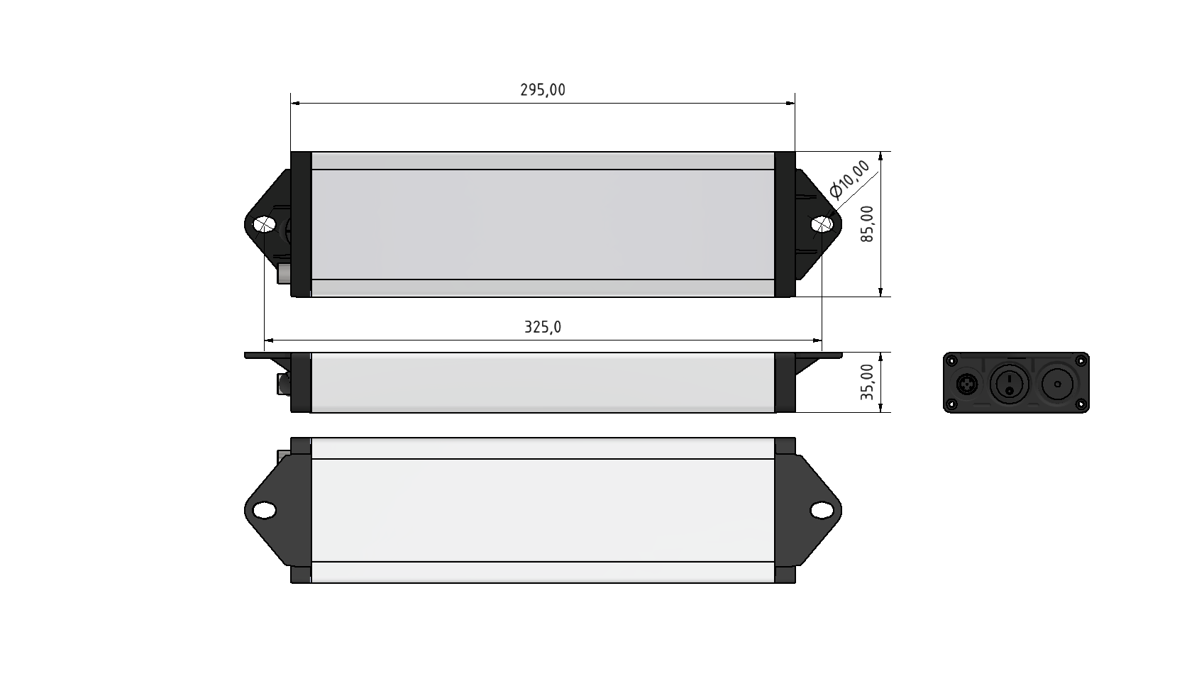 Systemleuchte Y LED 15W 295 mm 24V DC