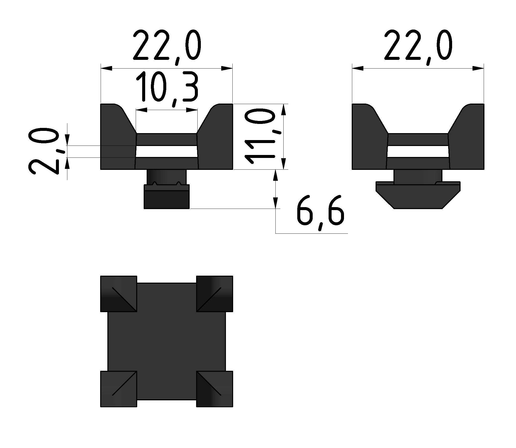 Cable Binding-Block Varia 830, black