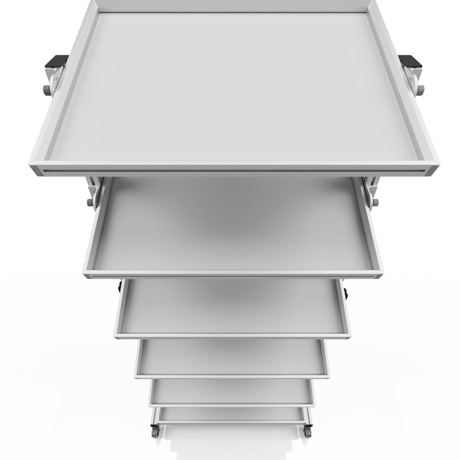 Systemwagen für Eurobehälter 80 x 60 H 200 cm neigbar