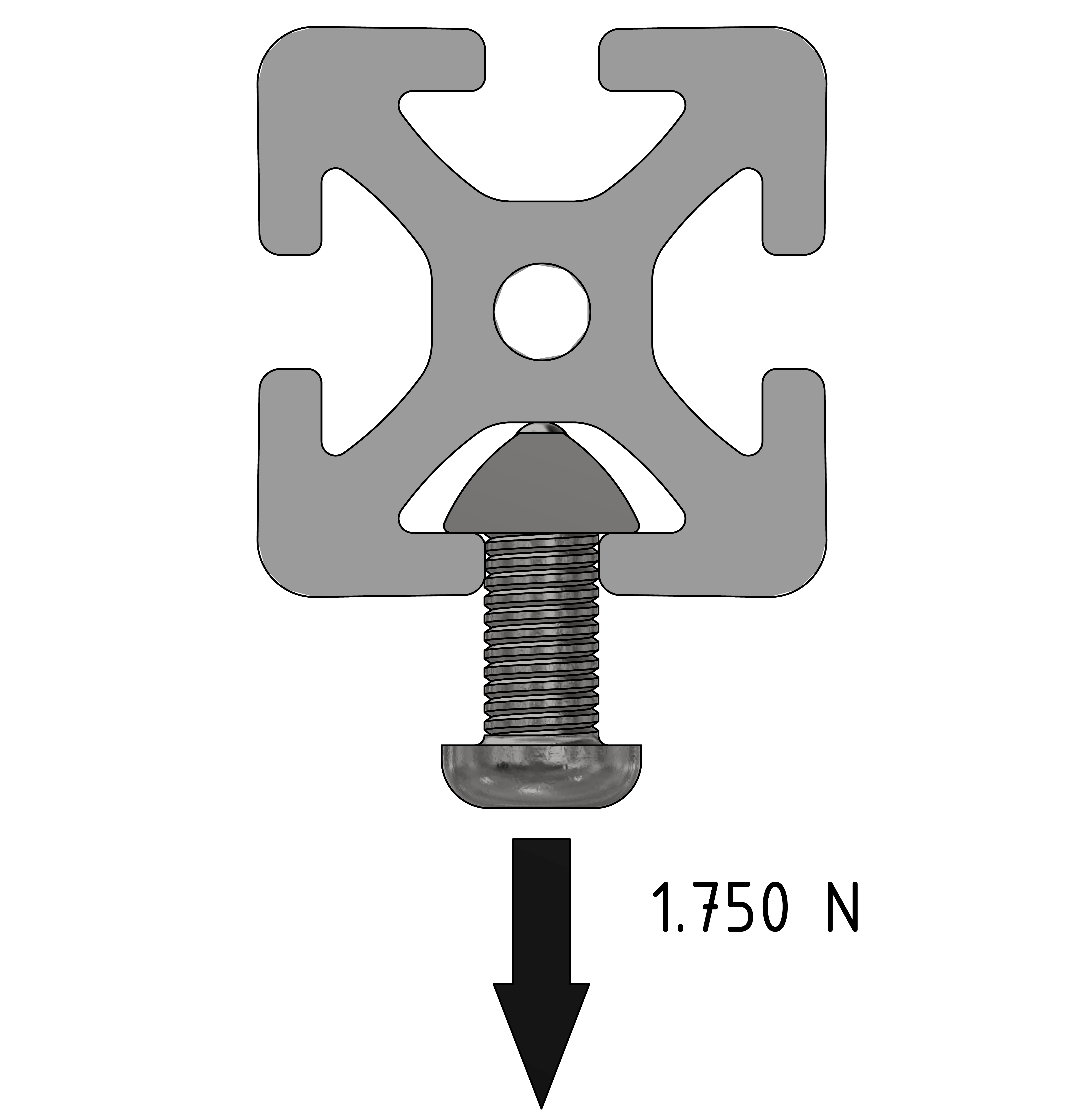 Klemmprofil 8 40x40 E, natur