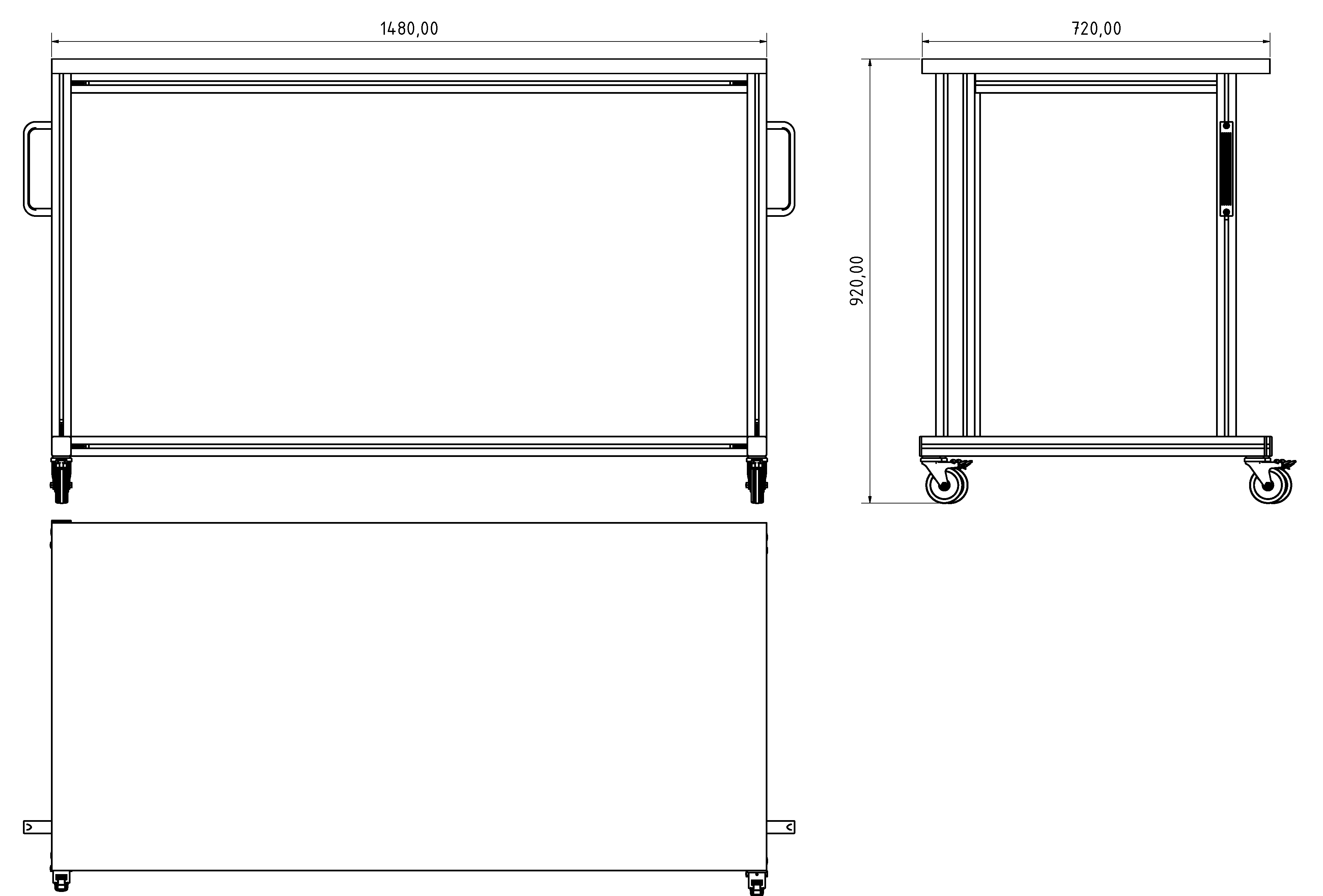 Systemtisch Basic 1480x720 mm