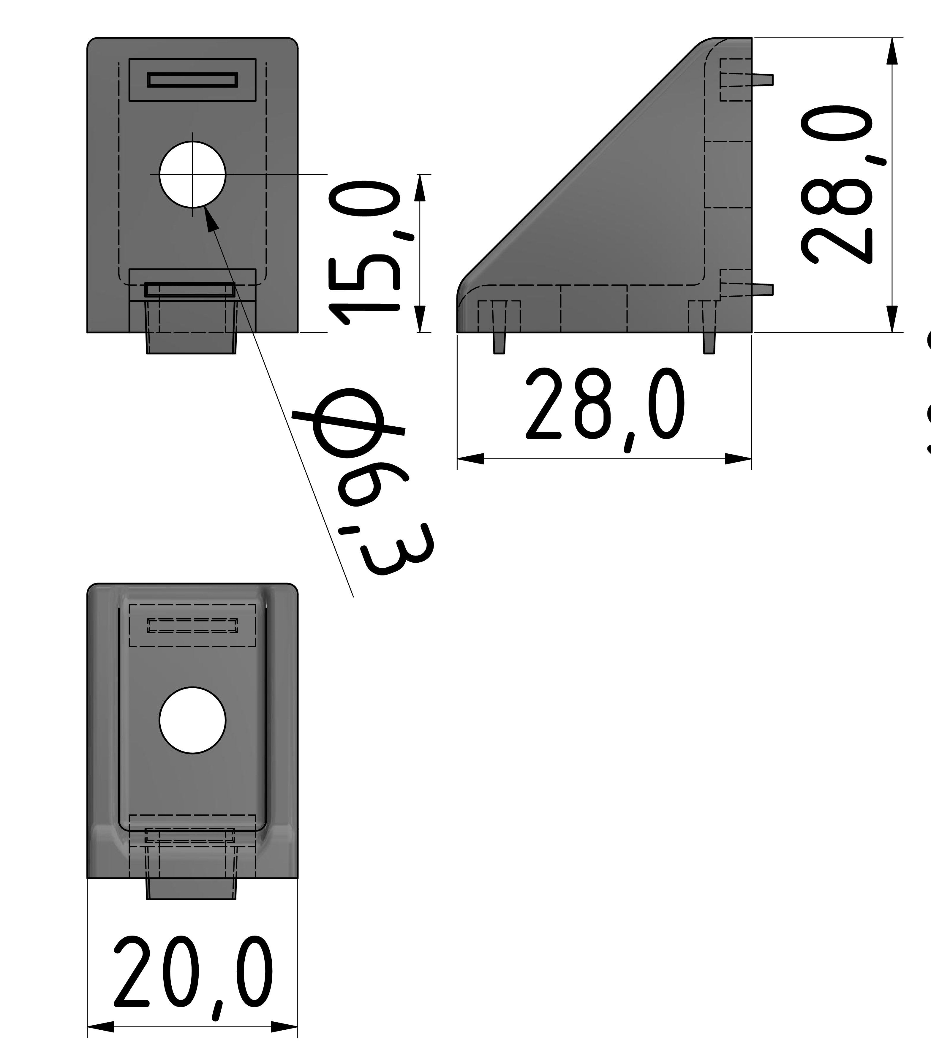 Angle Bracket 20x28, natural-6