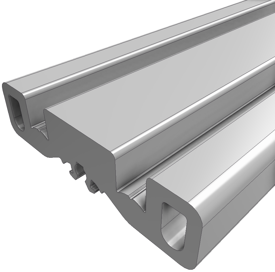 Sliding-door Guide Profile 8 40x20, Bottom, Natural 