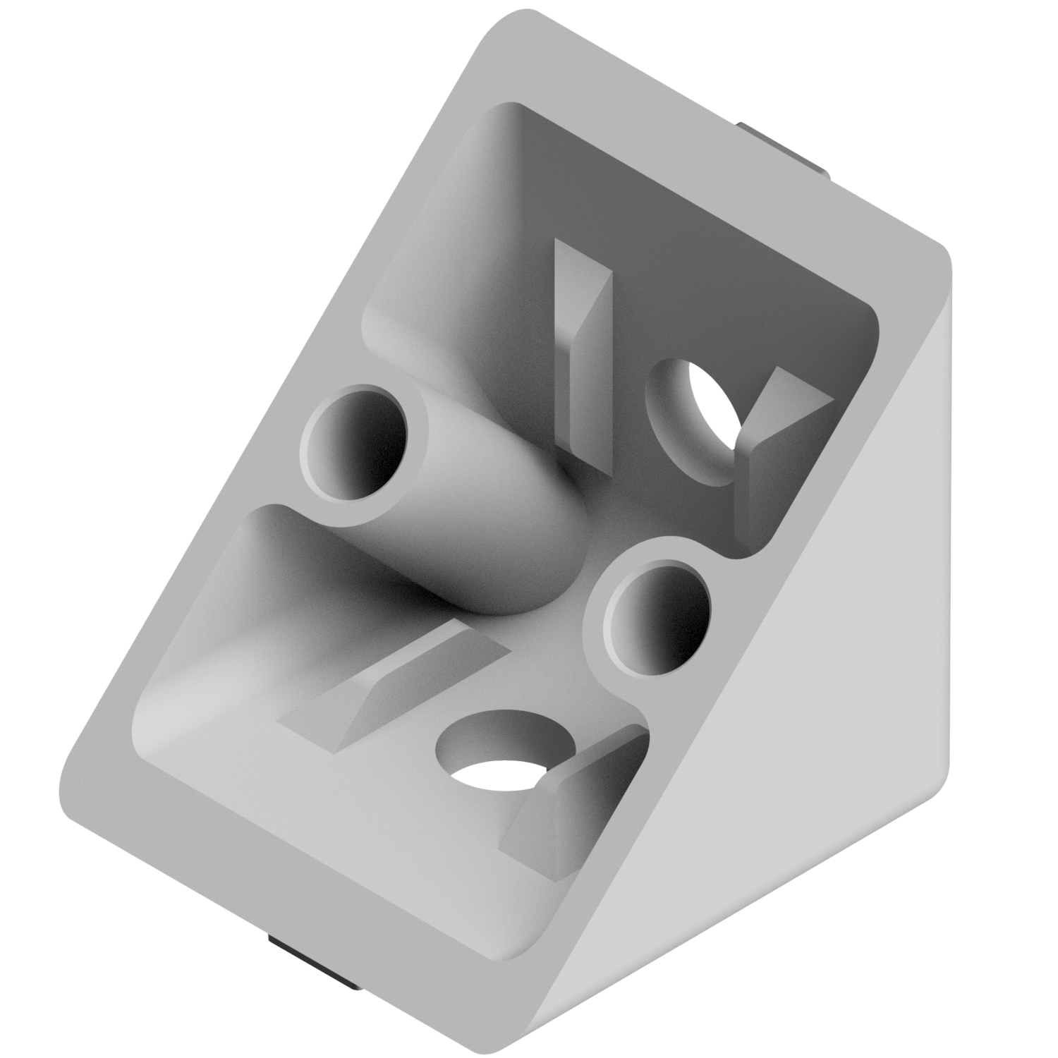 Angle Bracket 8 40x40 Zn, white aluminium