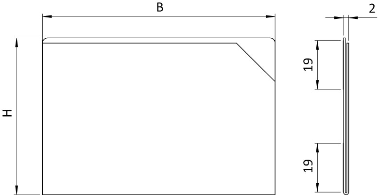 Selbstklebende KANBAN-Etikettenhalter 163 x 220