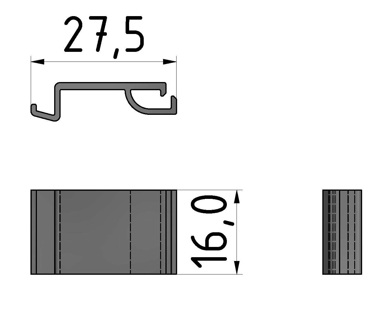 Catch 40, Conduit Profile K, grey