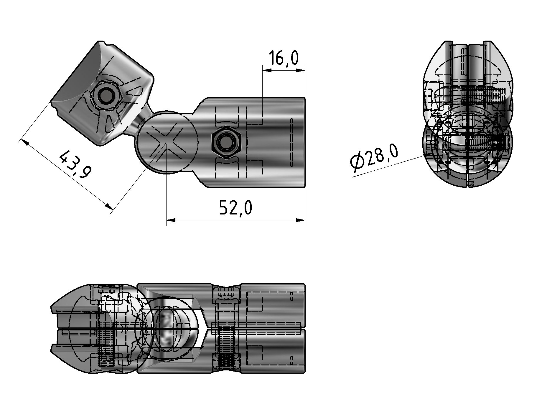 0°–90° Verbinder