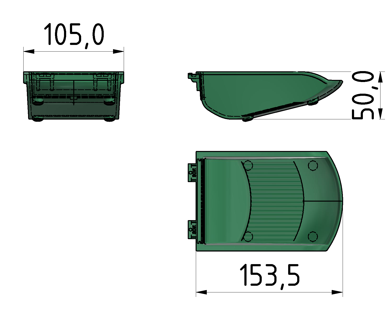 Grab Tray 105x130, green-8