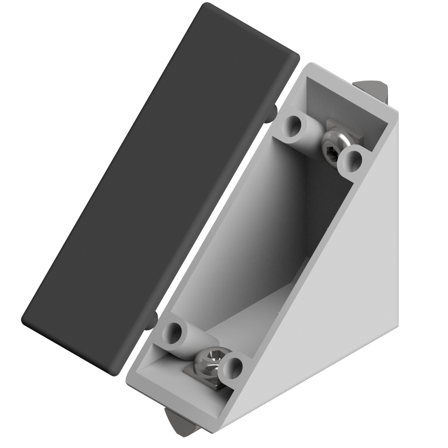 Angle Bracket  Set 8 80x80, black