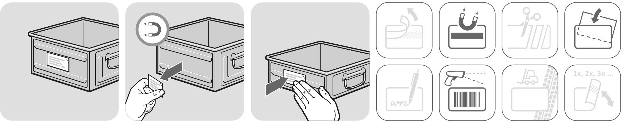 Magnetische KANBAN-Etikettenhalter 117 x 158