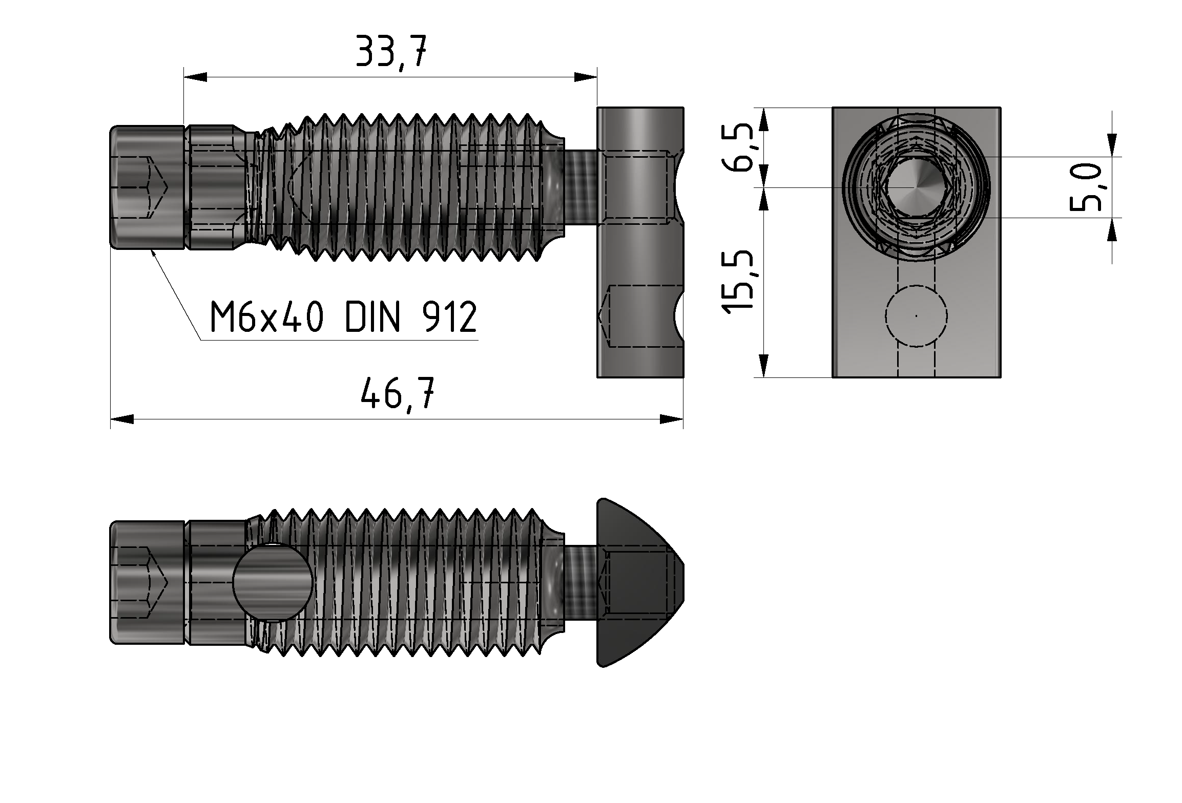 Automatic-Fastening Set 8, bright zinc-plated