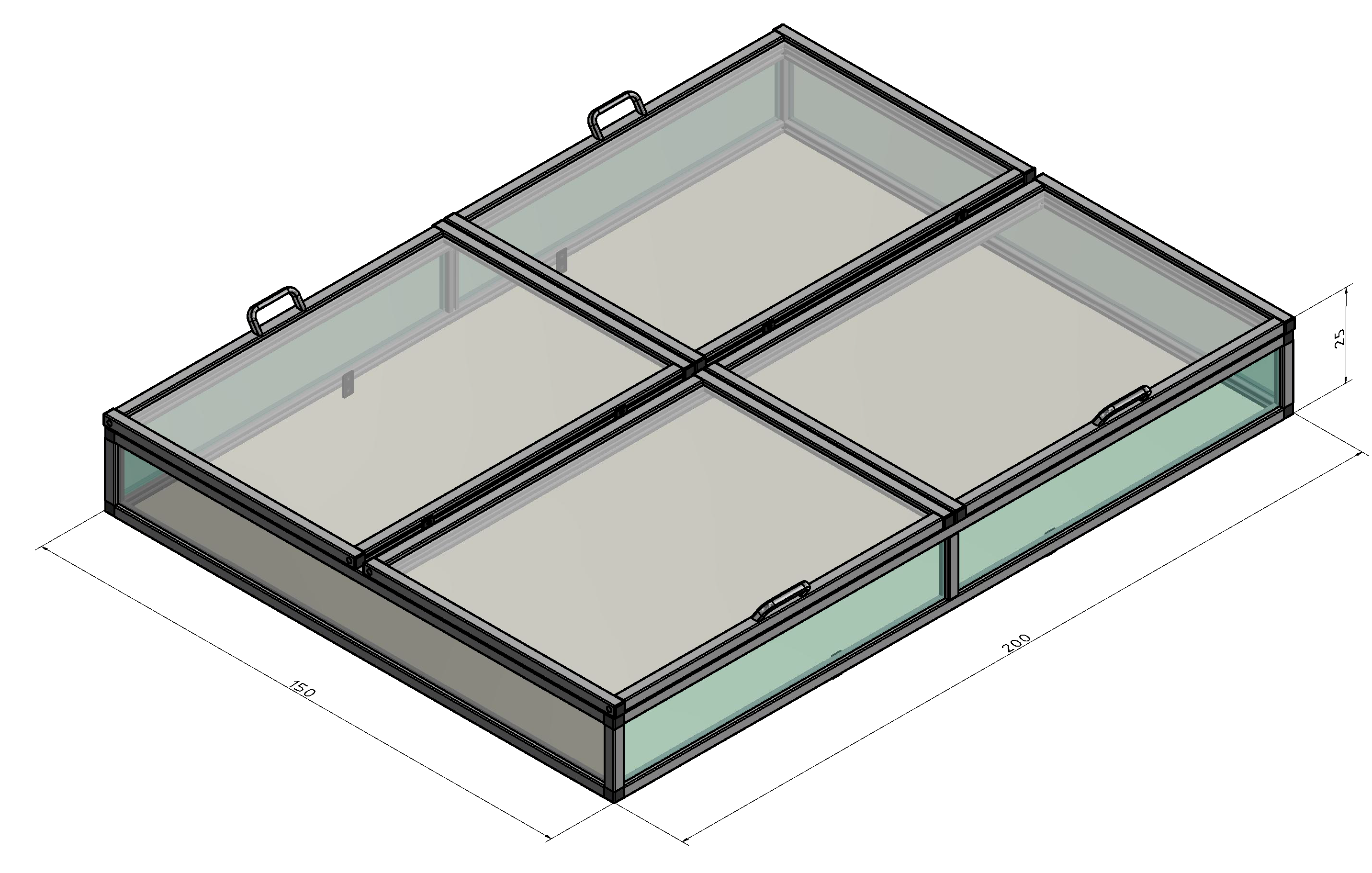 Cold Frame Top aluline 200 x 150 cm