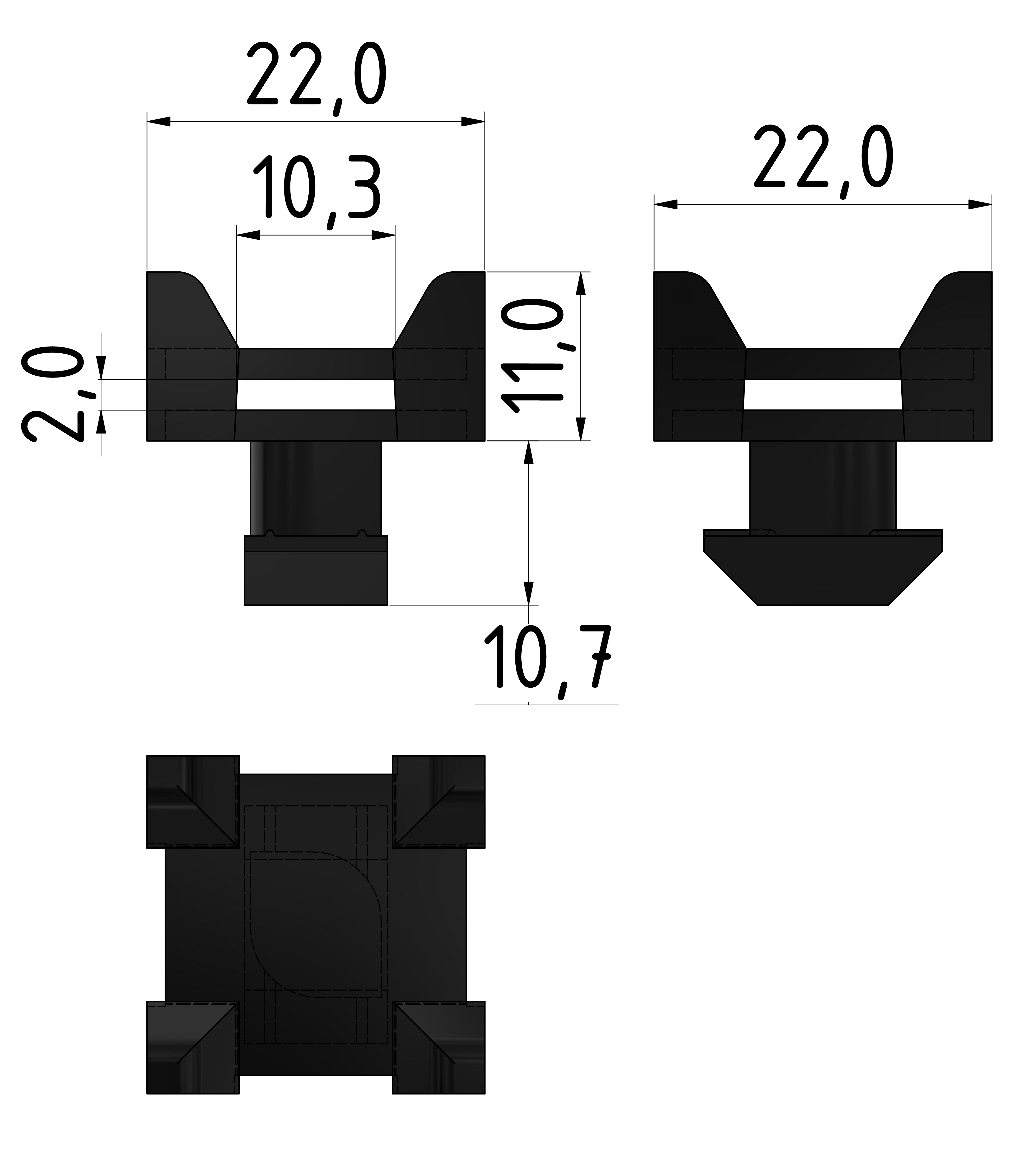 Cross Cable Binding Block PA, black-10