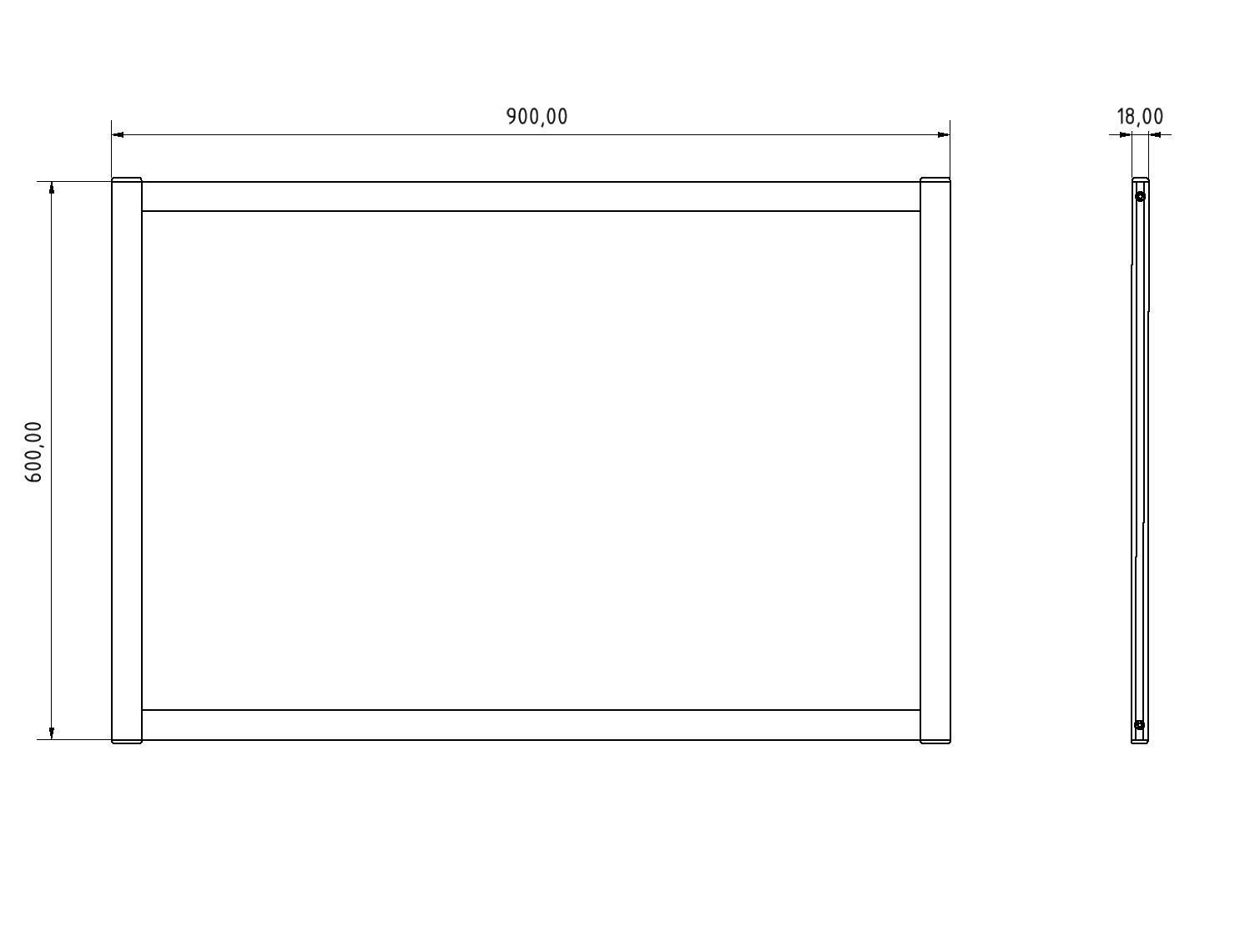 White Board 900x600 magnetisch