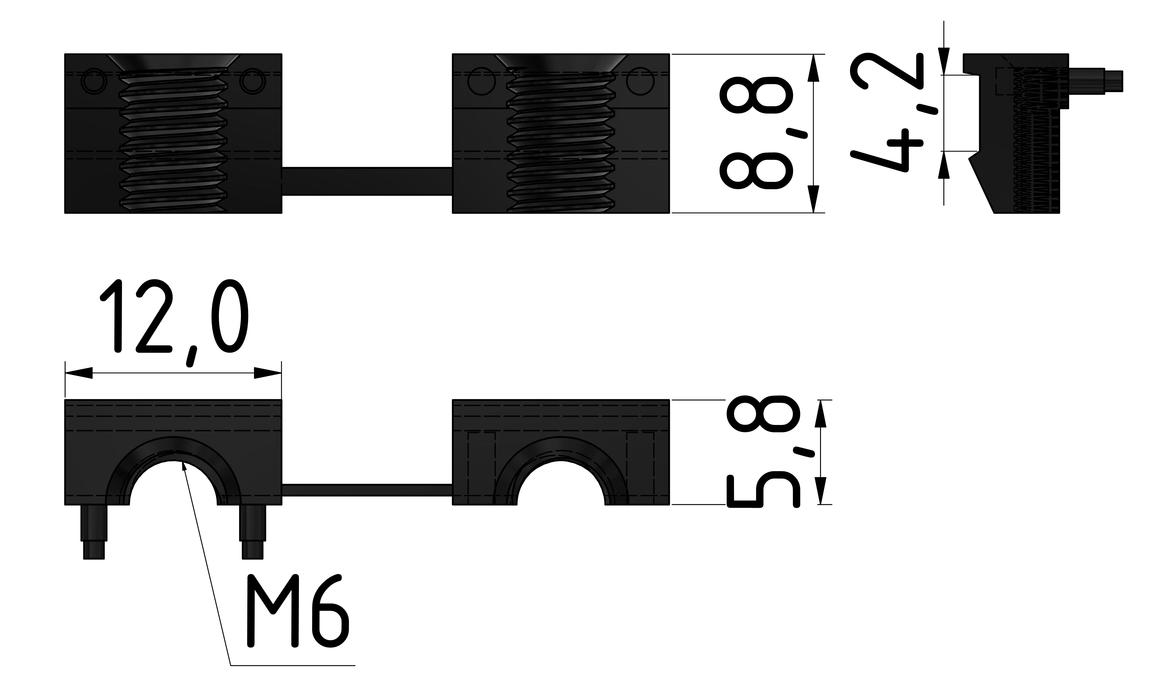  Spread Nut M6, black-10