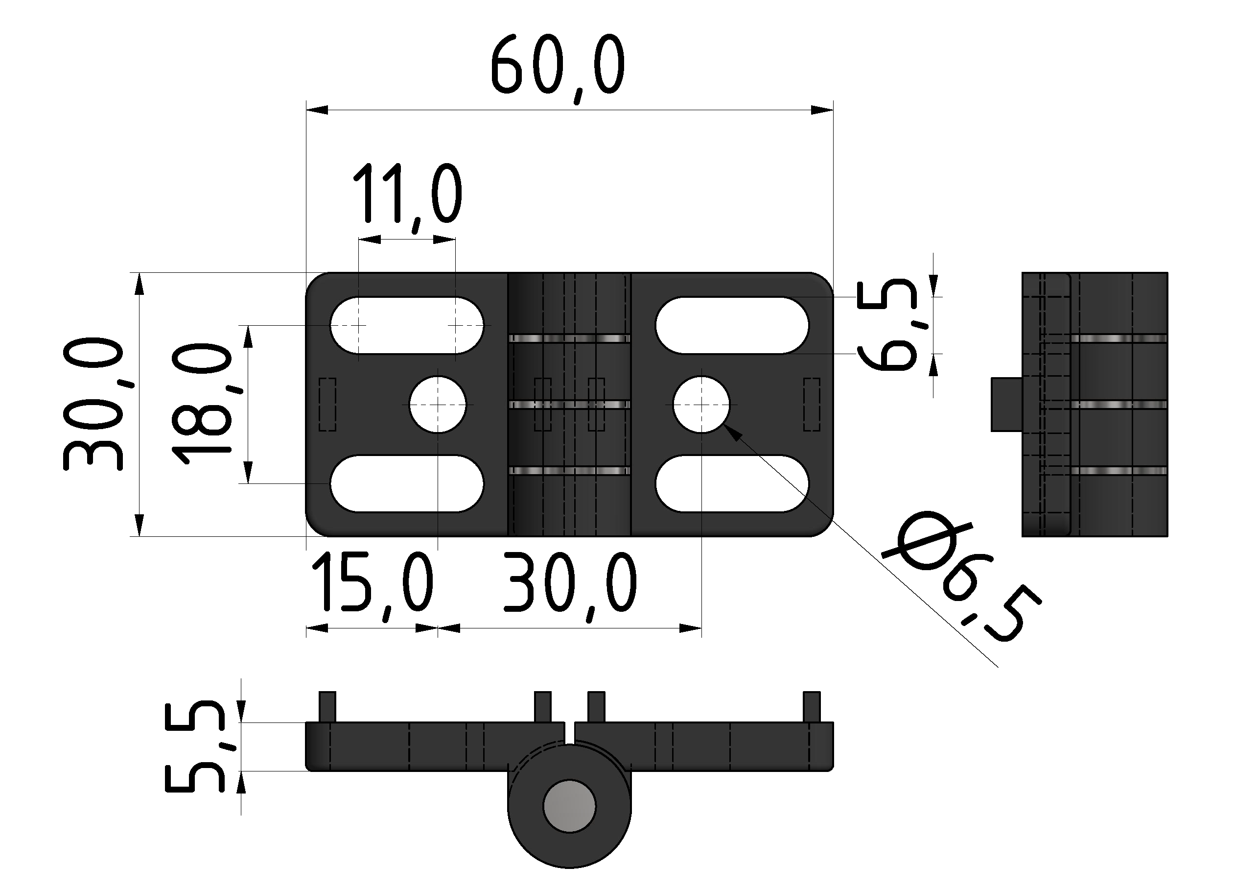 Scharnier 30 Zn, schwarz-6