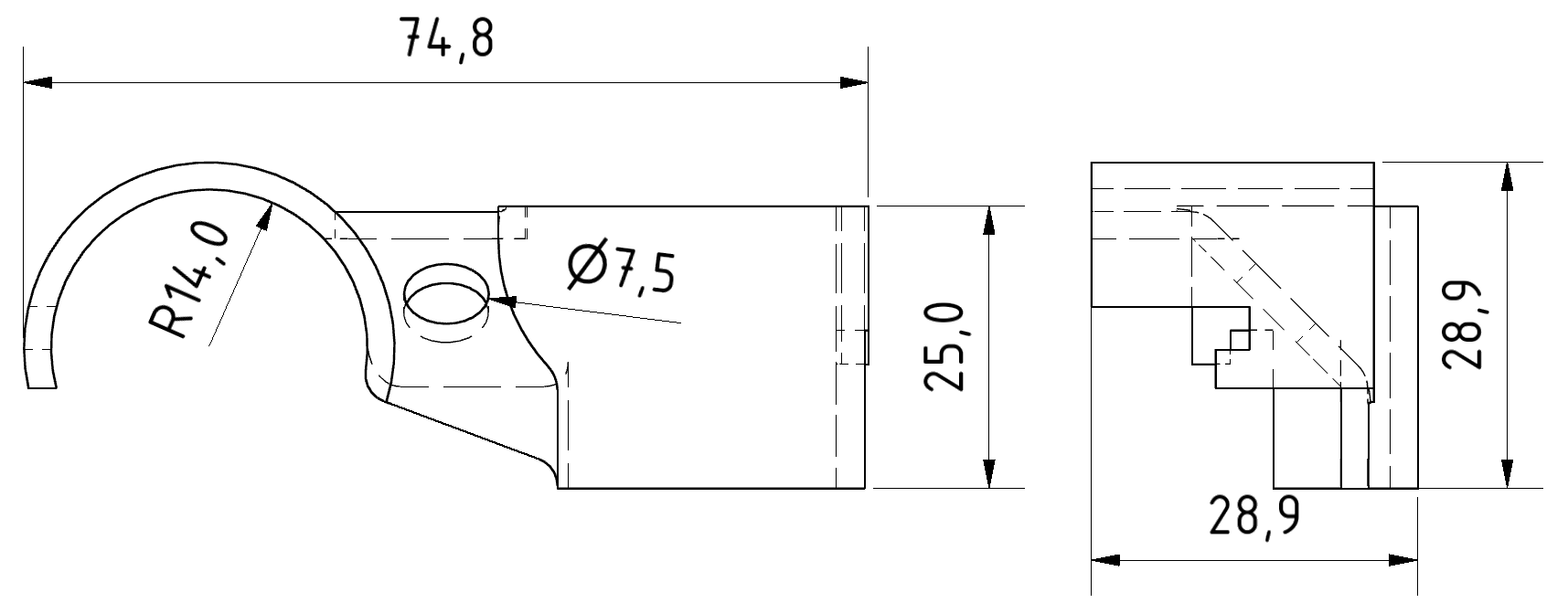 Grundverbinder als Verstrebung