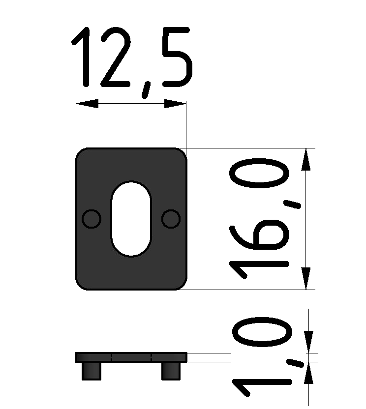 Clamp-Block Spacer 5 1mm, black-5