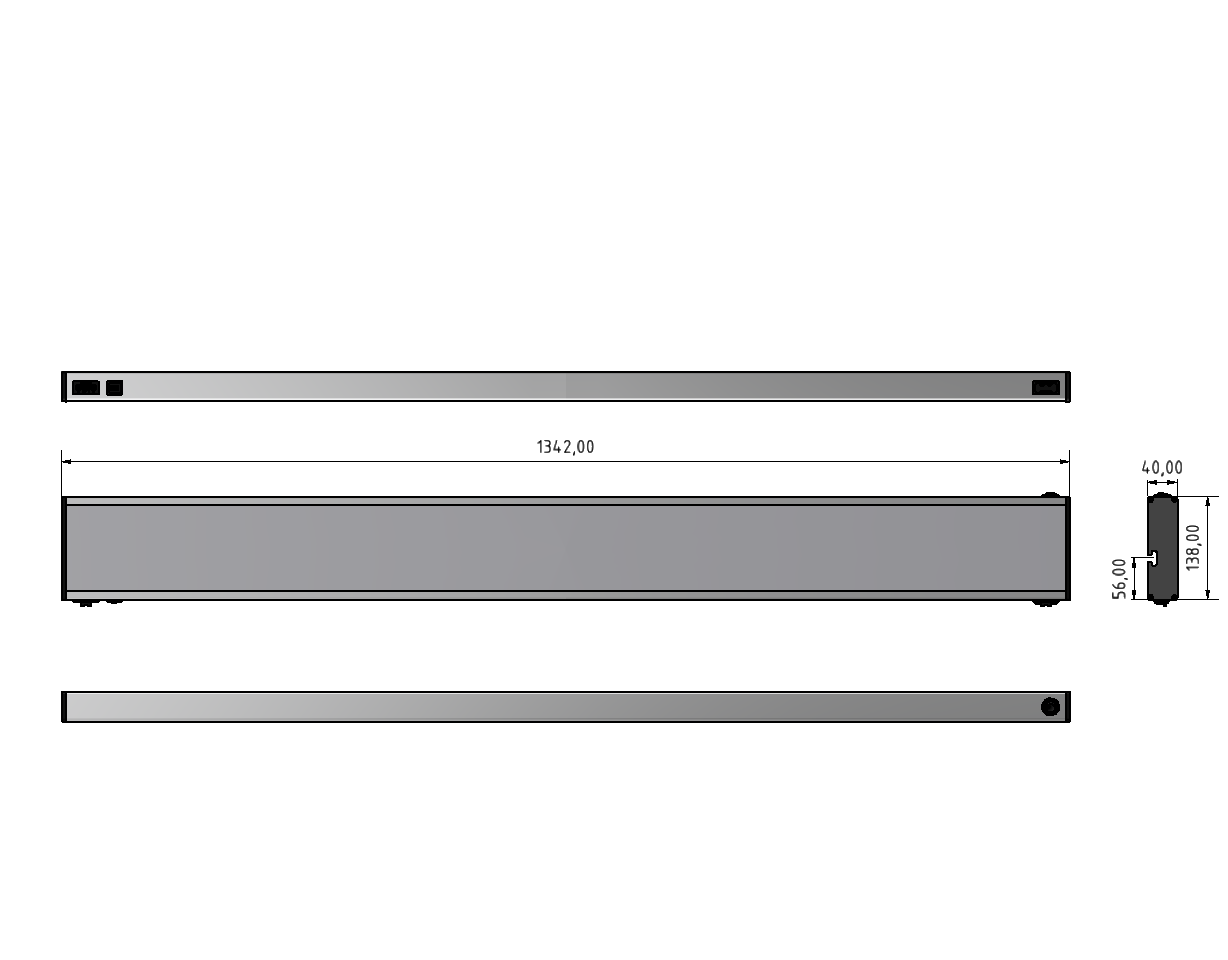 Systemleuchte X LED 69W 1342mm