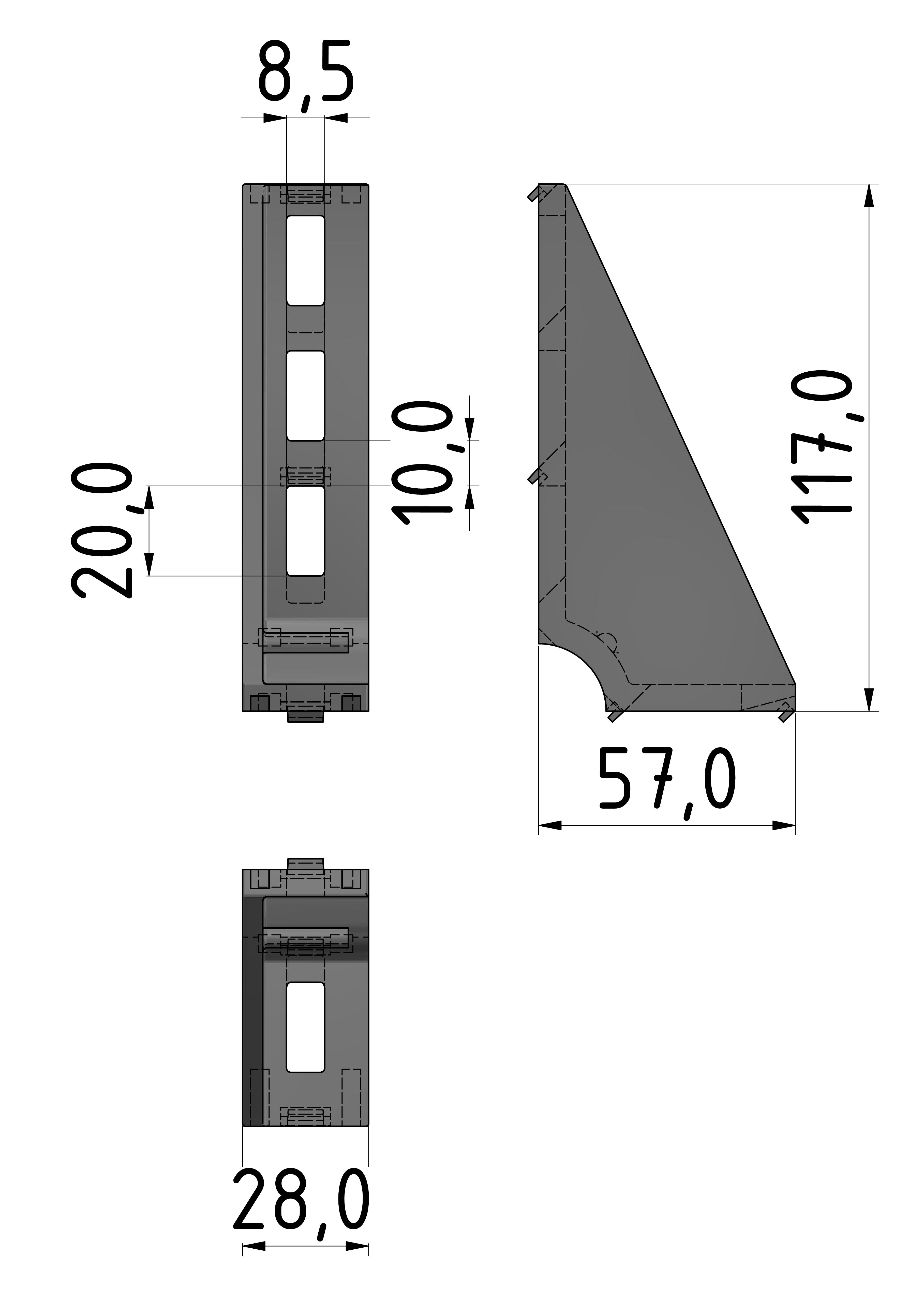 Angle Bracket 30x120, natur-8